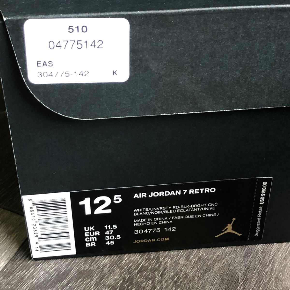 Jordan Brand Air Jordan Retro 7 Sweater Nothing But Net Shoes 12.5 2015 Size US 12.5 / EU 45-46 - 8 Thumbnail