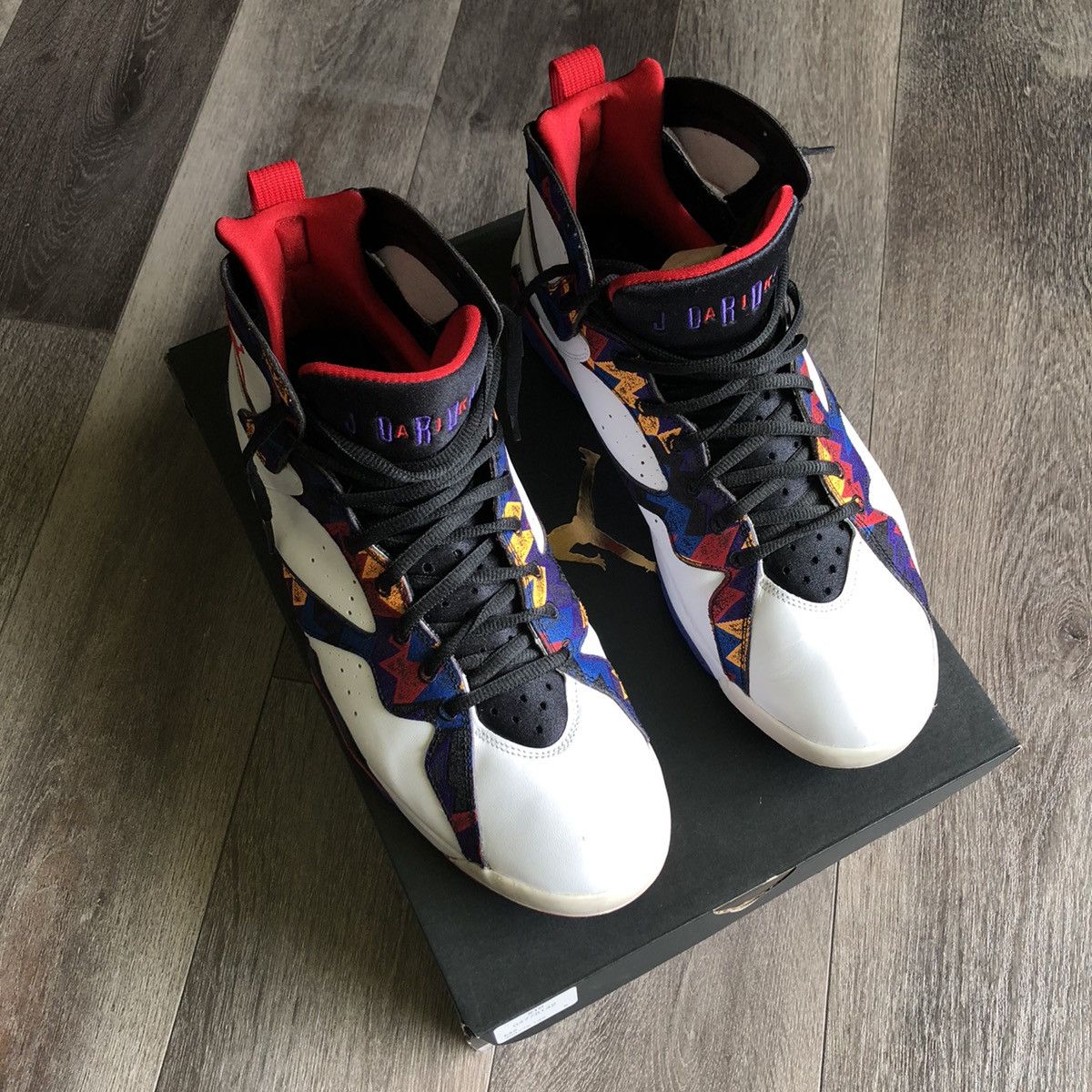 Jordan Brand Air Jordan Retro 7 Sweater Nothing But Net Shoes 12.5 2015 Size US 12.5 / EU 45-46 - 2 Thumbnail