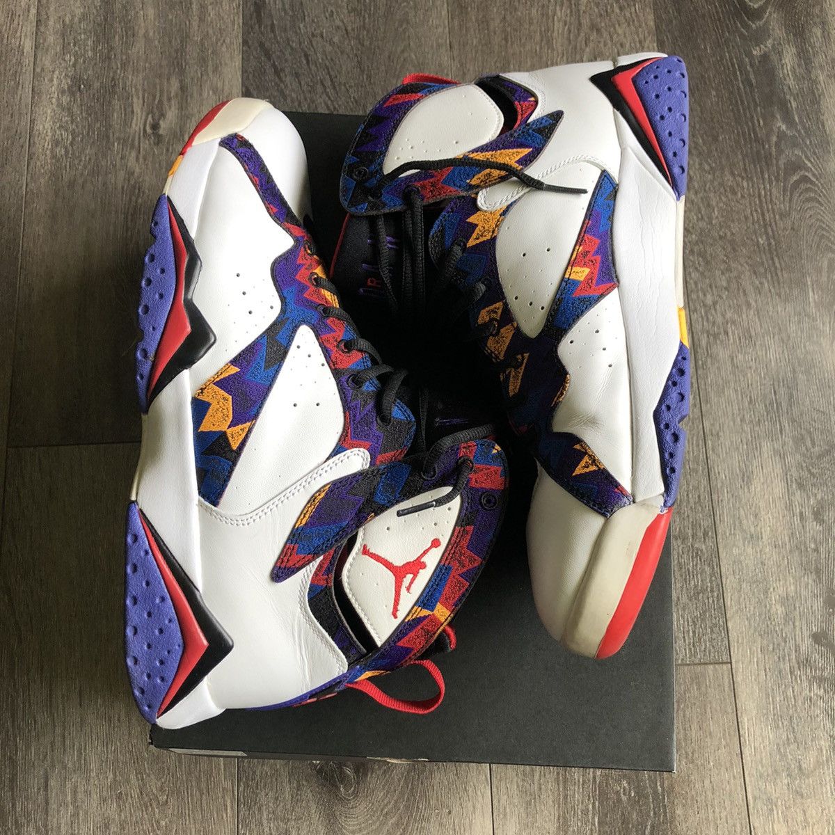 Jordan Brand Air Jordan Retro 7 Sweater Nothing But Net Shoes 12.5 2015 Size US 12.5 / EU 45-46 - 3 Thumbnail