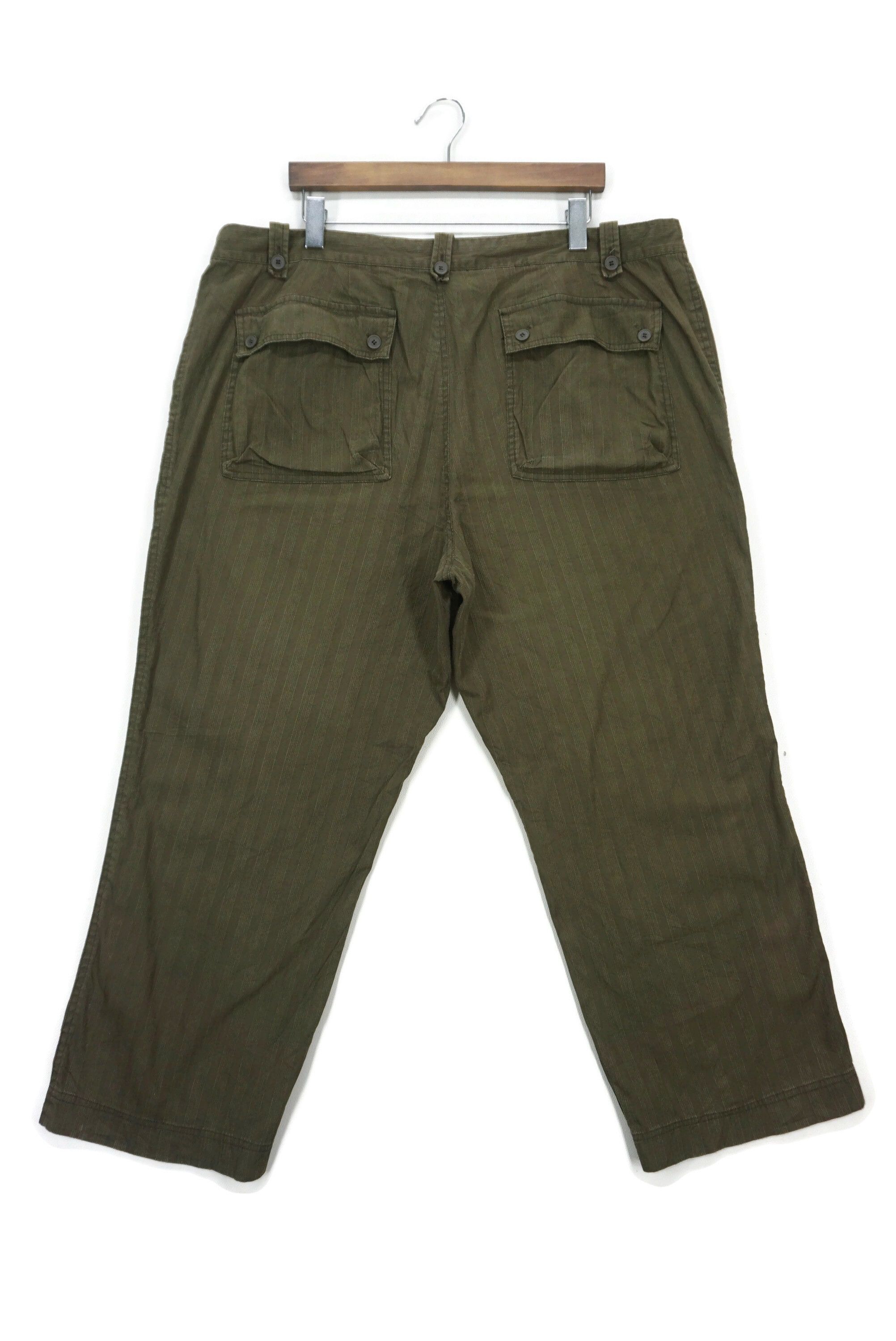 image of Rodeo x Workers Baggy Carpenter Bc Factory Hickory Hip Hop Capri in Green, Men's (Size 43)