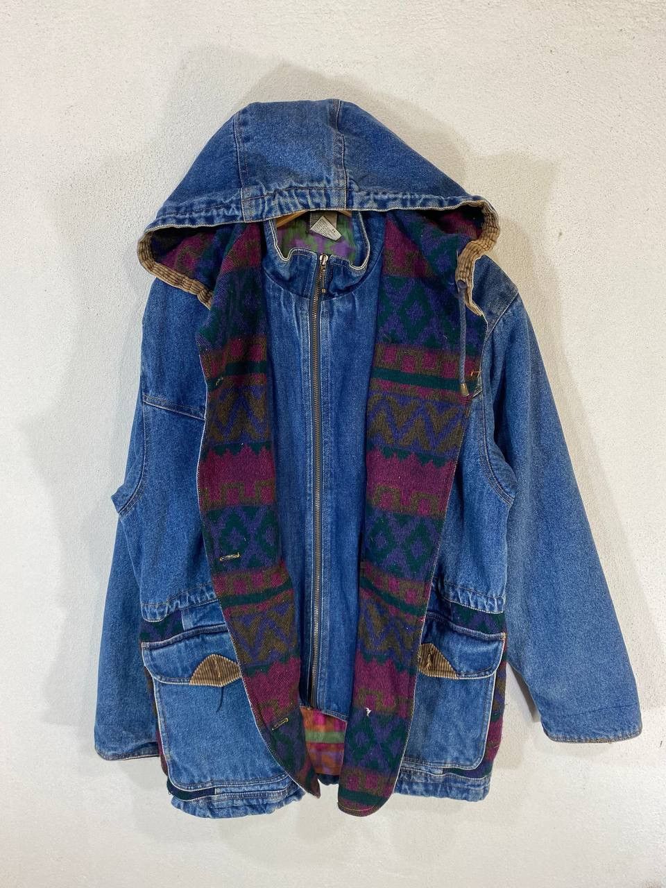 Vintage Vintage Denim Jacket with Navajo Design Lining Size US M / EU 48-50 / 2 - 2 Thumbnail