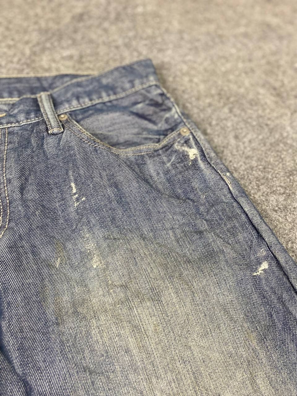 Levi's levis 514 straight fit paint splatter denim Size US 33 - 10 Thumbnail