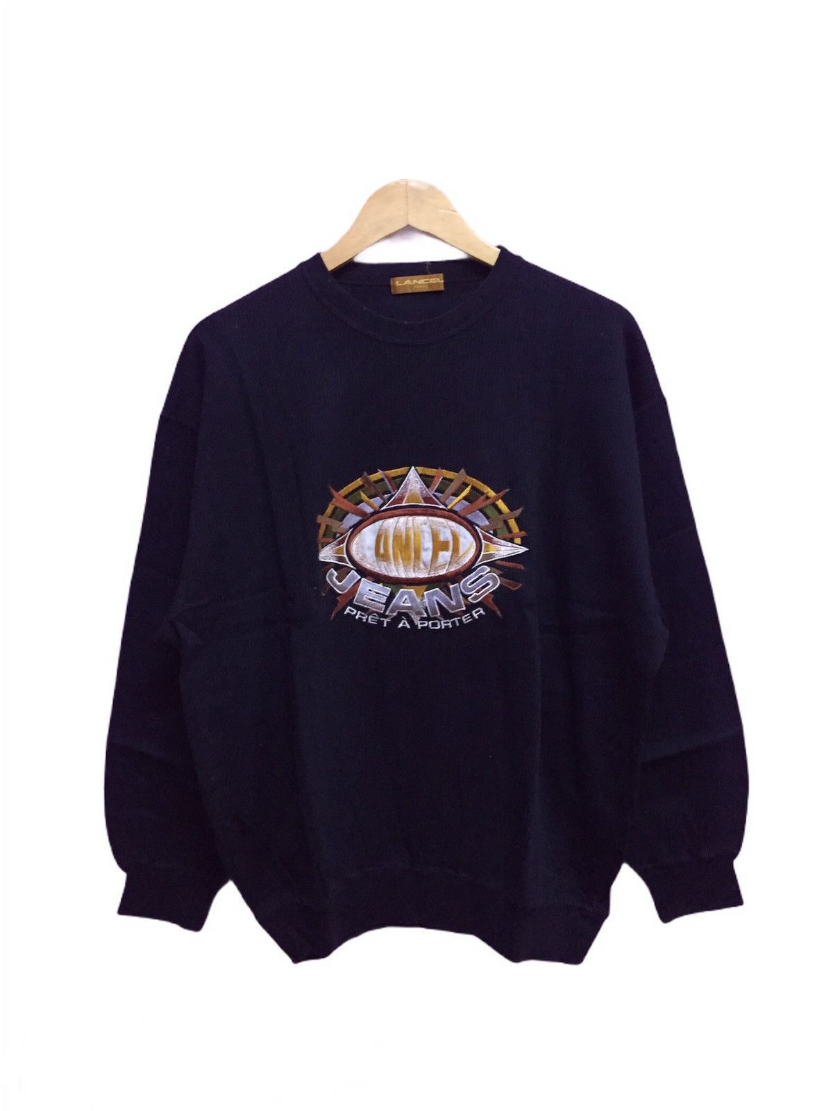 Lancel Vintage 90s Lancel Jeans Paris Sweatshirts Size US L / EU 52-54 / 3 - 1 Thumbnail