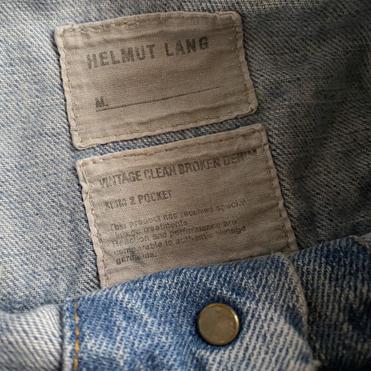 Helmut Lang Archive Vintage Clean Broken Slim 2 Pocket Denim Size US L / EU 52-54 / 3 - 3 Thumbnail