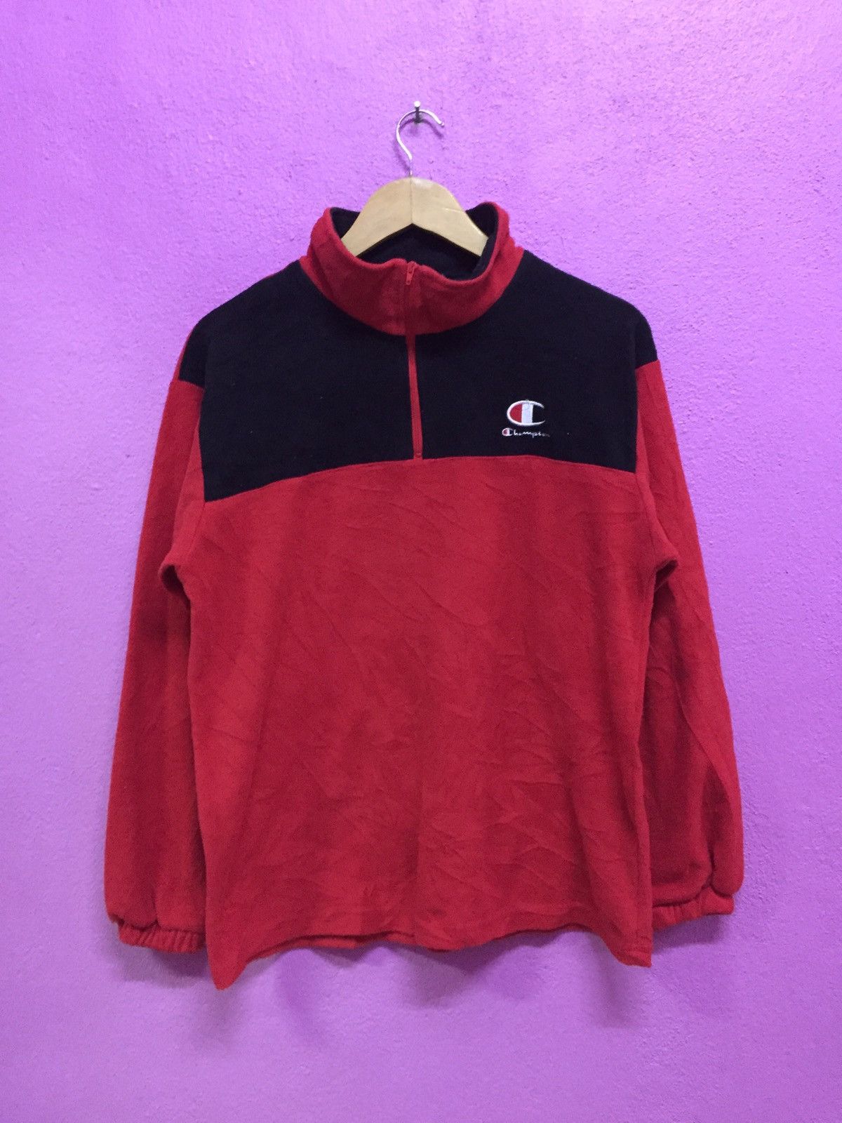 90's/00's Cobalt Blue Sportswear Logo Hooded Sweatshirt by Champion main image 1