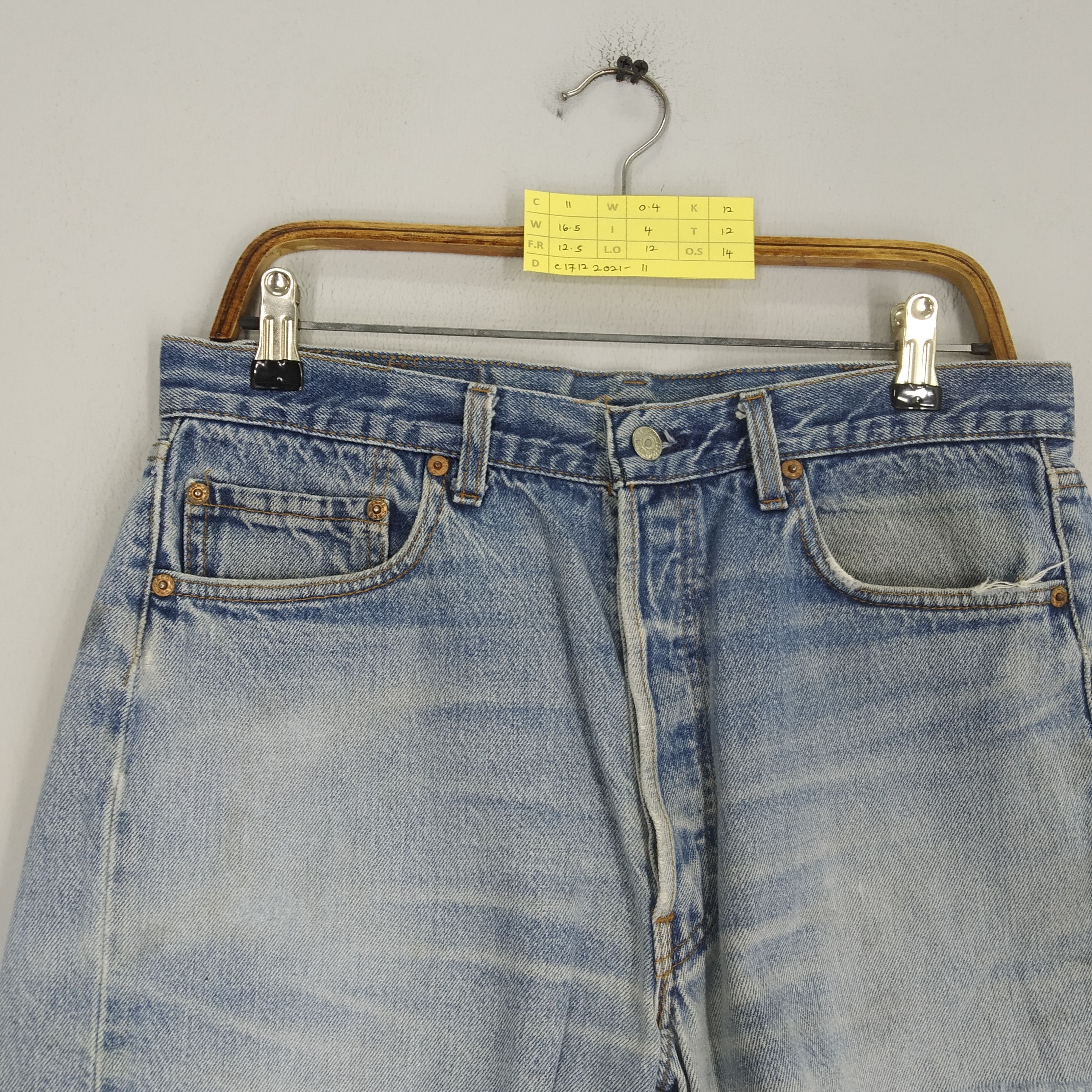 Levi's Size 33 Vintage Levi's 501 Cut Off Denim Stonewash Blue Jean Size US 33 - 6 Thumbnail