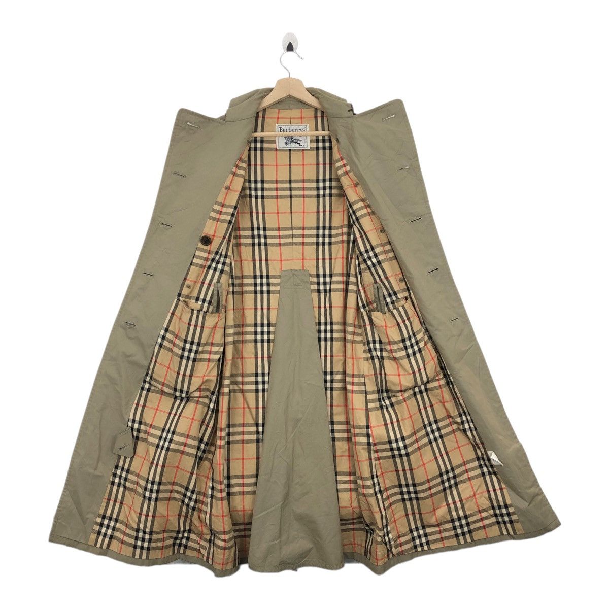 Burberry Vtg 90’ BURBERRYS Trench Coat Parka Jacket Size S / US 4 / IT 40 - 1 Thumbnail