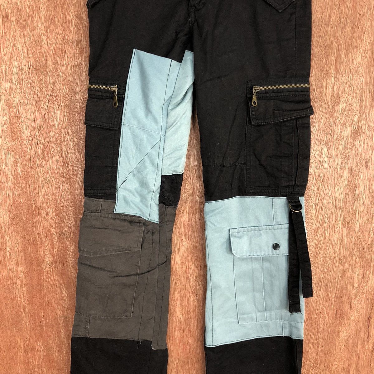 Japanese Brand DL Grazie reworked custom patchwork Cargo Pants #c926 Size US 26 / EU 42 - 4 Thumbnail