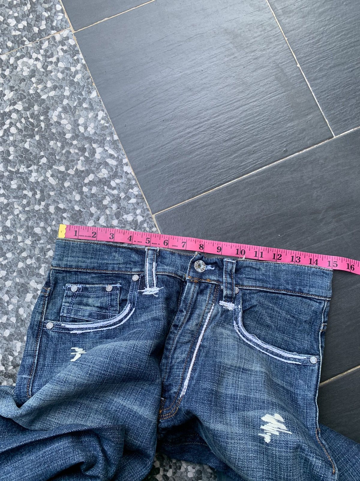 Vintage Figa Faded Distresed Denim Size US 30 / EU 46 - 13 Thumbnail