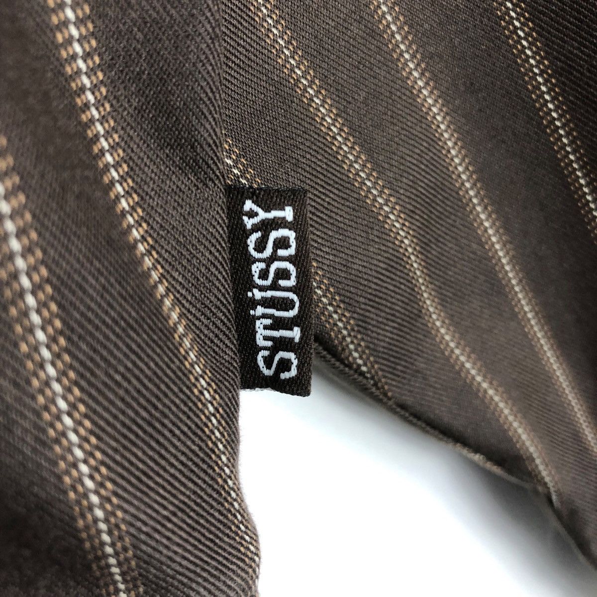Stussy Rare Vtg STUSSY Stripe Embroidery Logo Varsity Jacket Puffer Size US XL / EU 56 / 4 - 4 Thumbnail