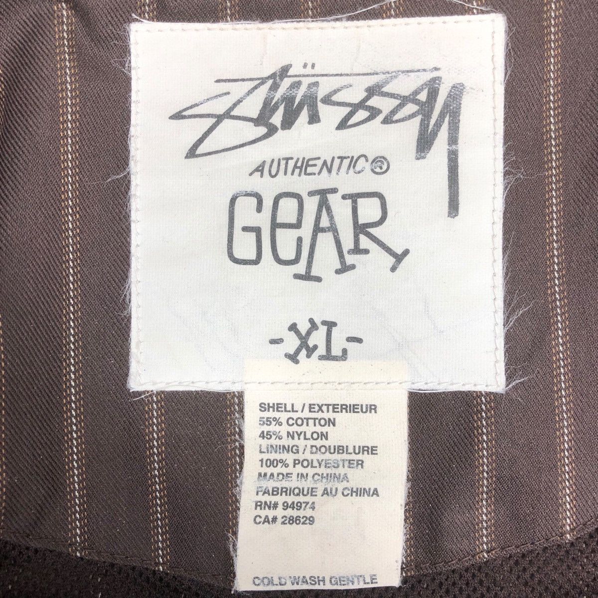 Stussy Rare Vtg STUSSY Stripe Embroidery Logo Varsity Jacket Puffer Size US XL / EU 56 / 4 - 5 Thumbnail