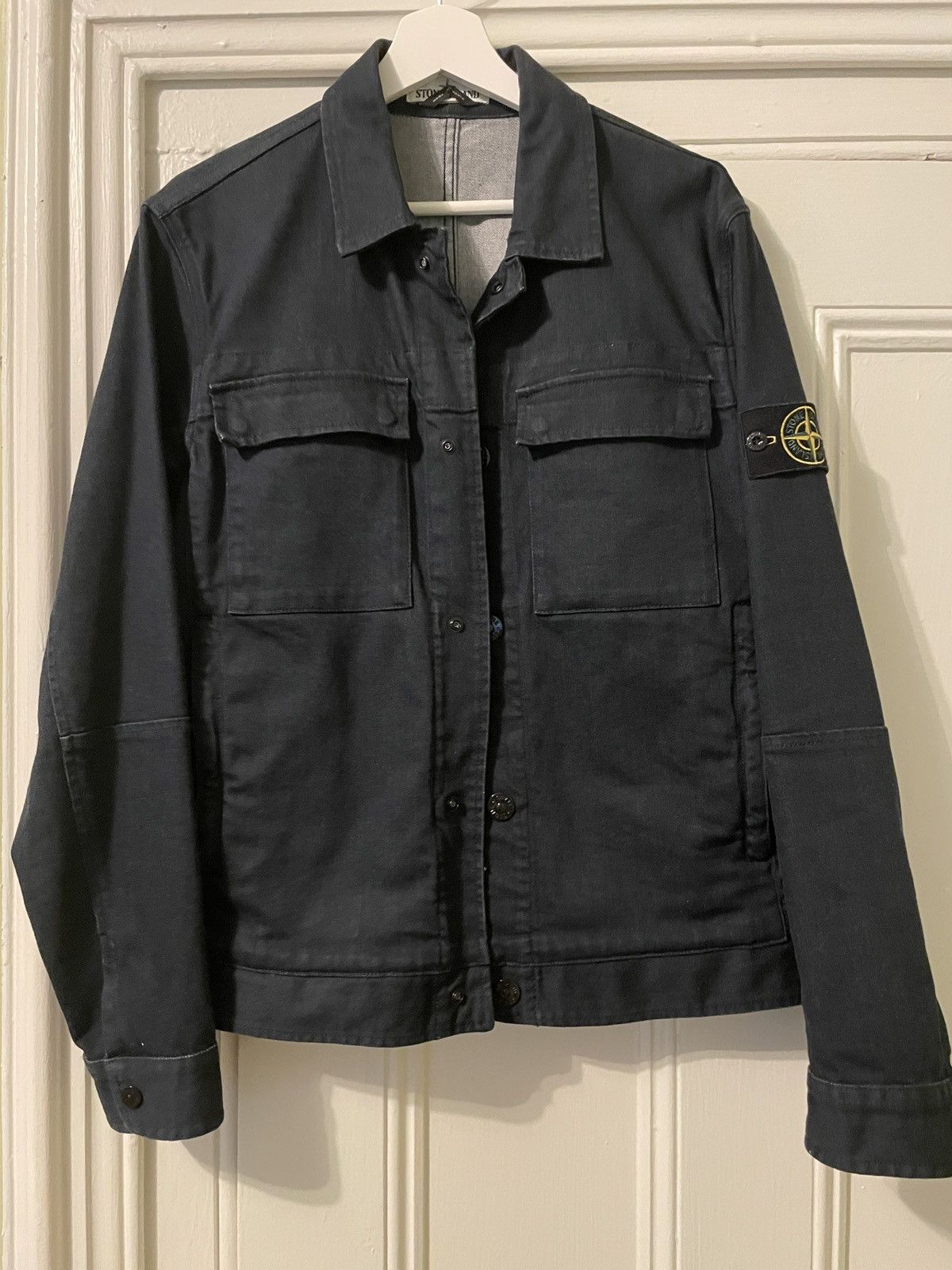 image of Stone Island Stone Ialand Denim Jacket Size Medium in Navy Denim, Men's