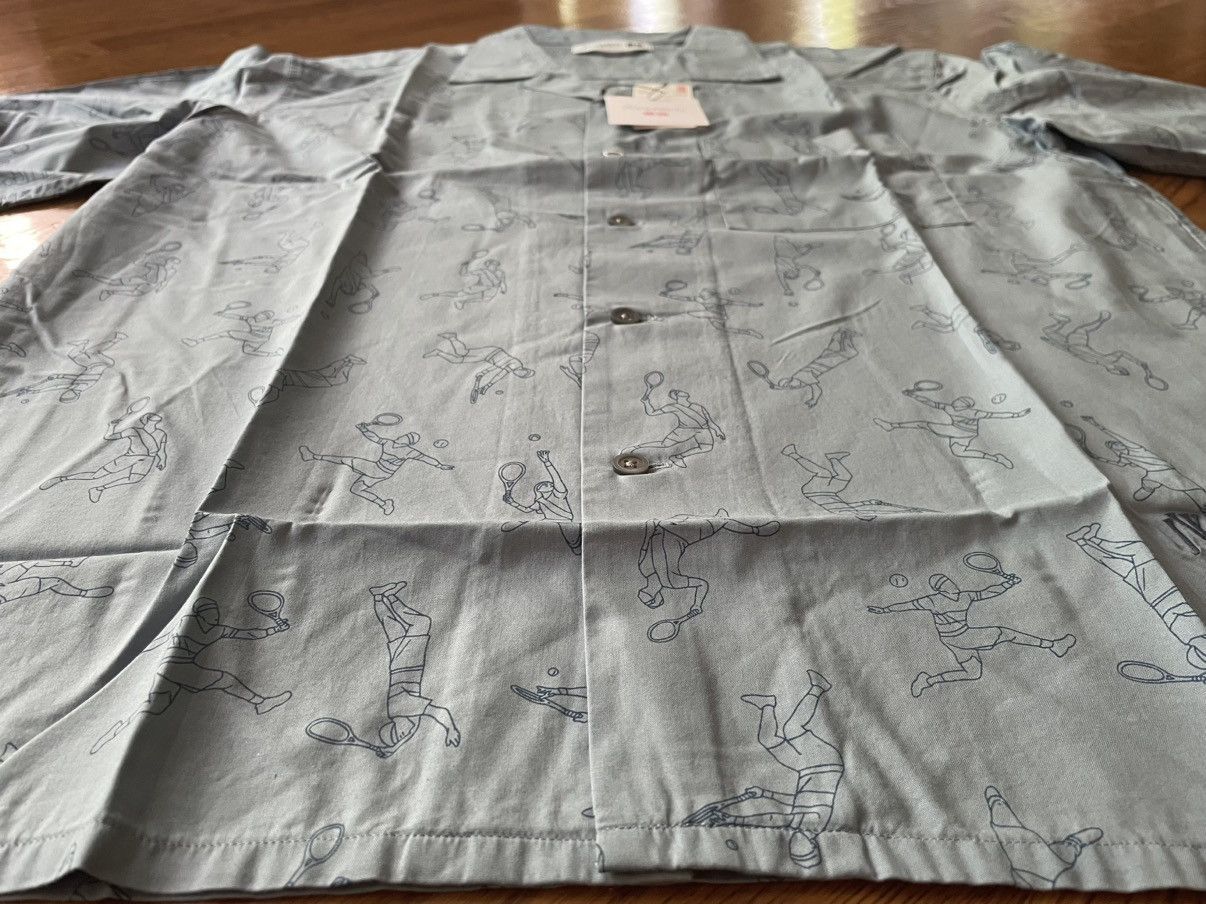 JW Anderson × Uniqlo Medium Open Collar Light Blue Tennis Dress Shirt Up Vacation Size US M / EU 48-50 / 2 - 6 Thumbnail