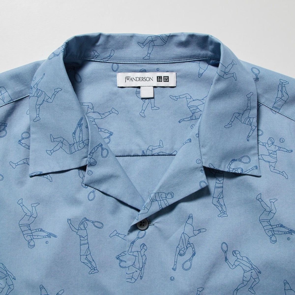 JW Anderson × Uniqlo Medium Open Collar Light Blue Tennis Dress Shirt Up Vacation Size US M / EU 48-50 / 2 - 18 Thumbnail