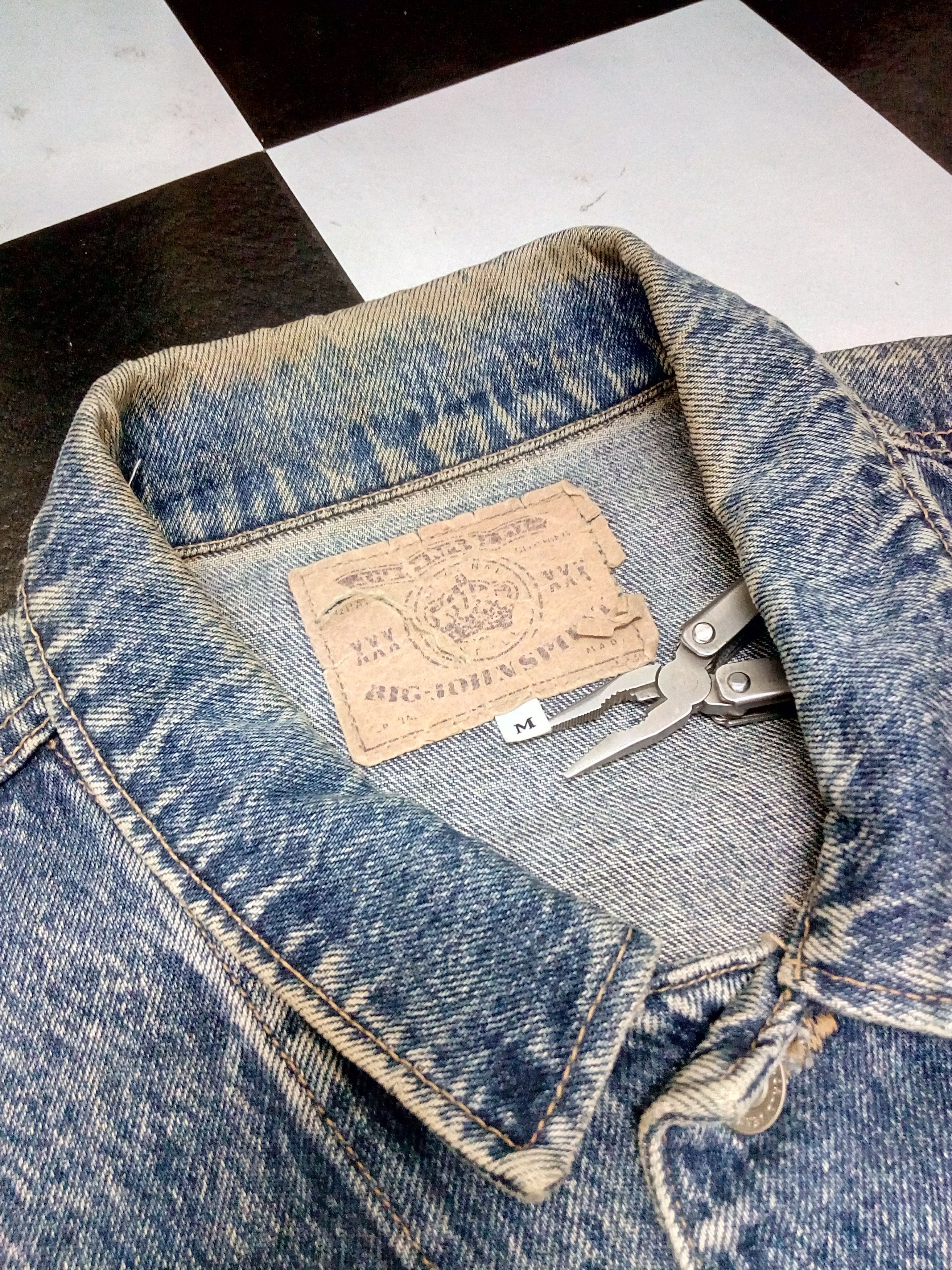 Big John VINTAGE BIG JOHN SPIRIT ACID WASH DENIM JACKET Size US M / EU 48-50 / 2 - 4 Thumbnail