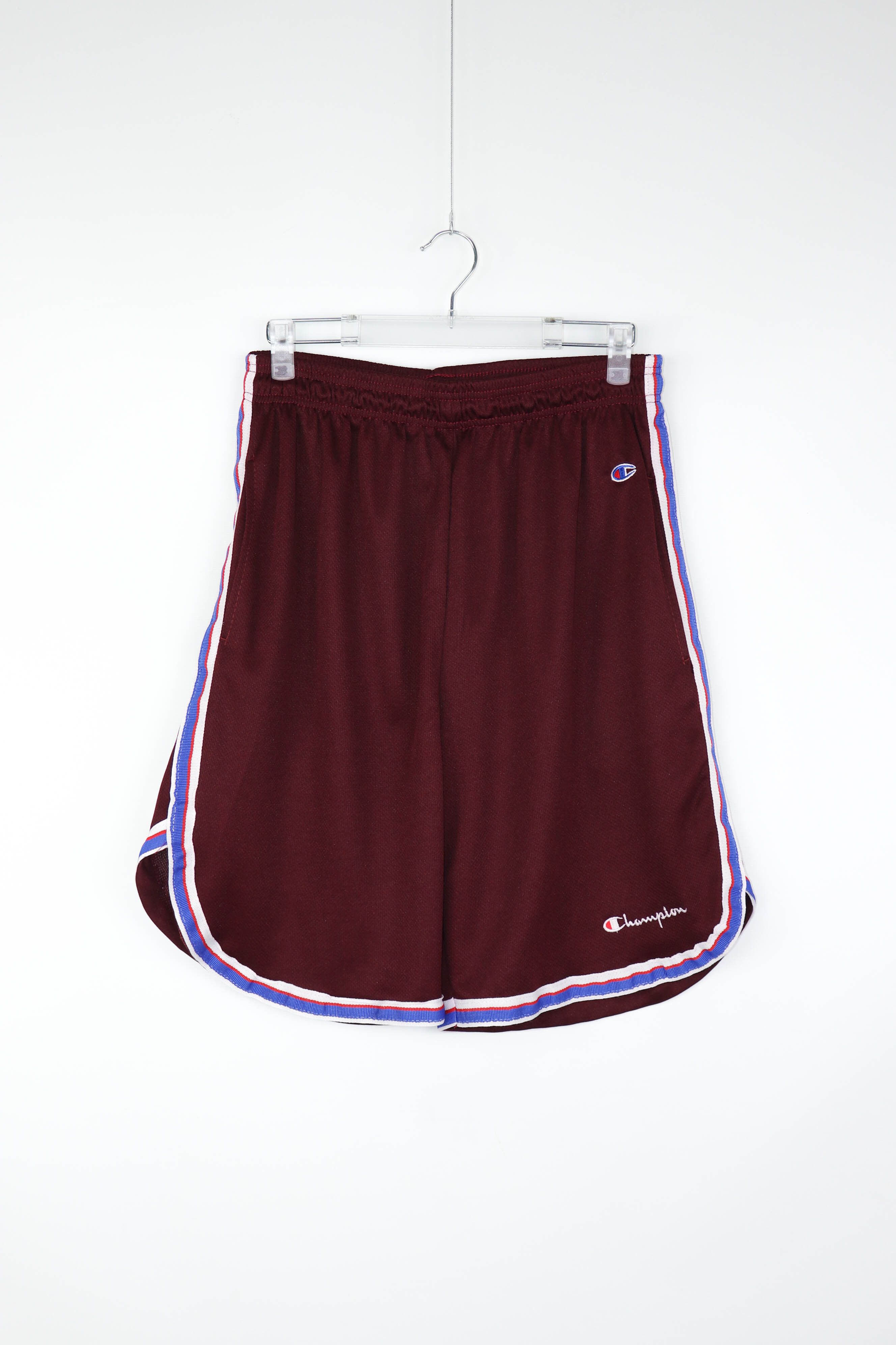 Champion Vintage Champion Performance Wine Burgundy Poly Mesh Shorts Size US 33 - 1 Thumbnail