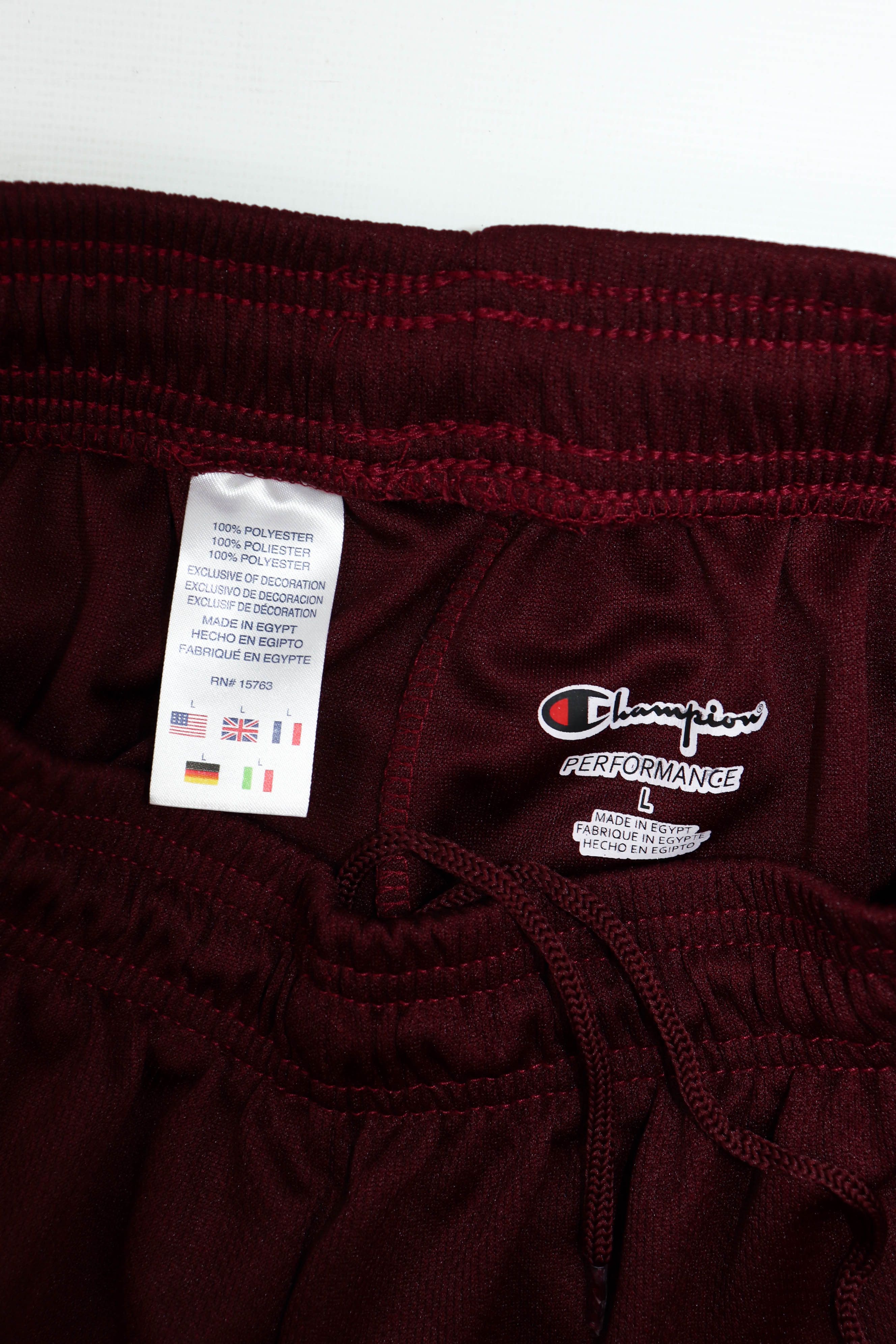 Champion Vintage Champion Performance Wine Burgundy Poly Mesh Shorts Size US 33 - 9 Thumbnail