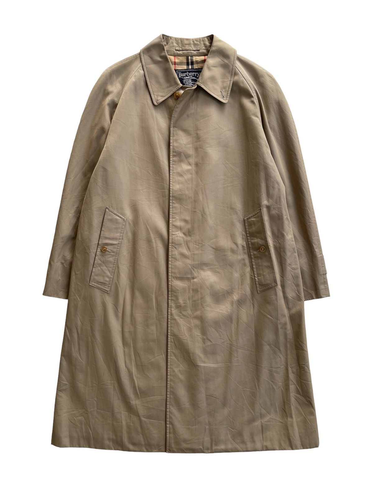 Burberry Vintage Burberrys Checked Trench Coat Size US L / EU 52-54 / 3 - 3 Thumbnail