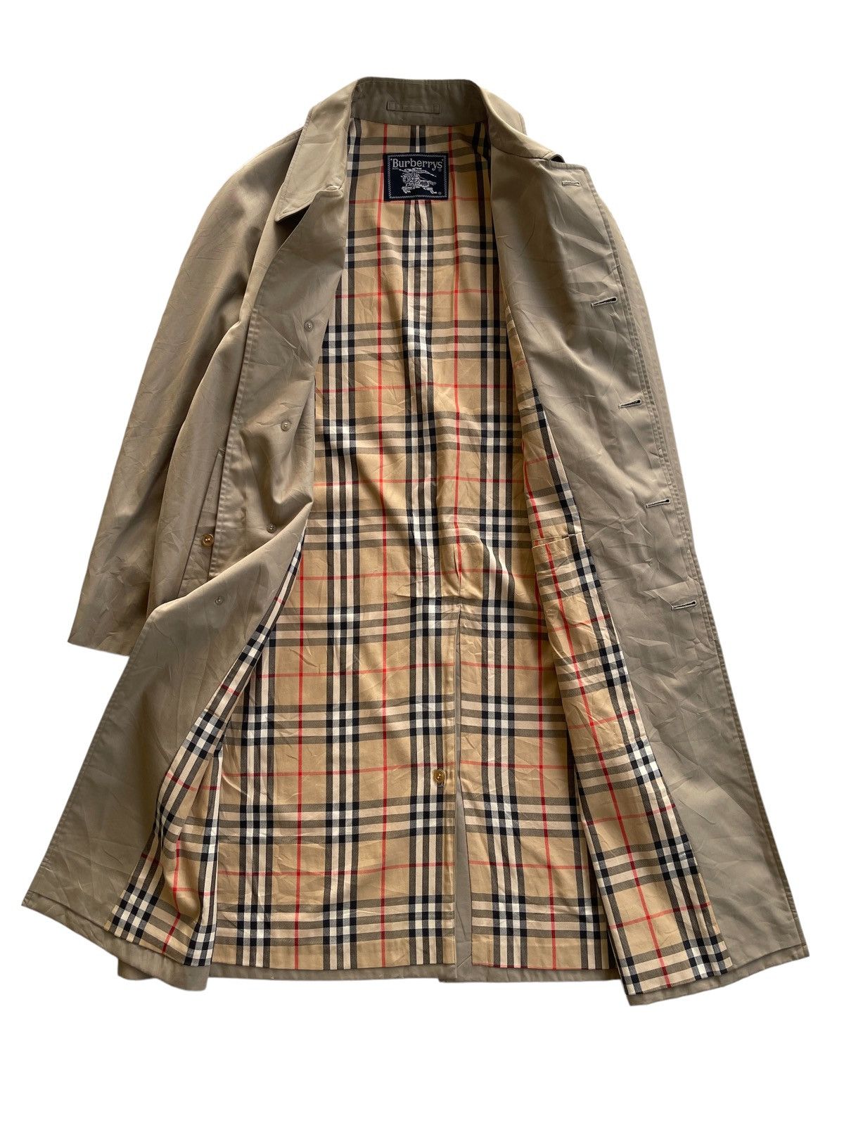 Burberry Vintage Burberrys Checked Trench Coat Size US L / EU 52-54 / 3 - 4 Thumbnail