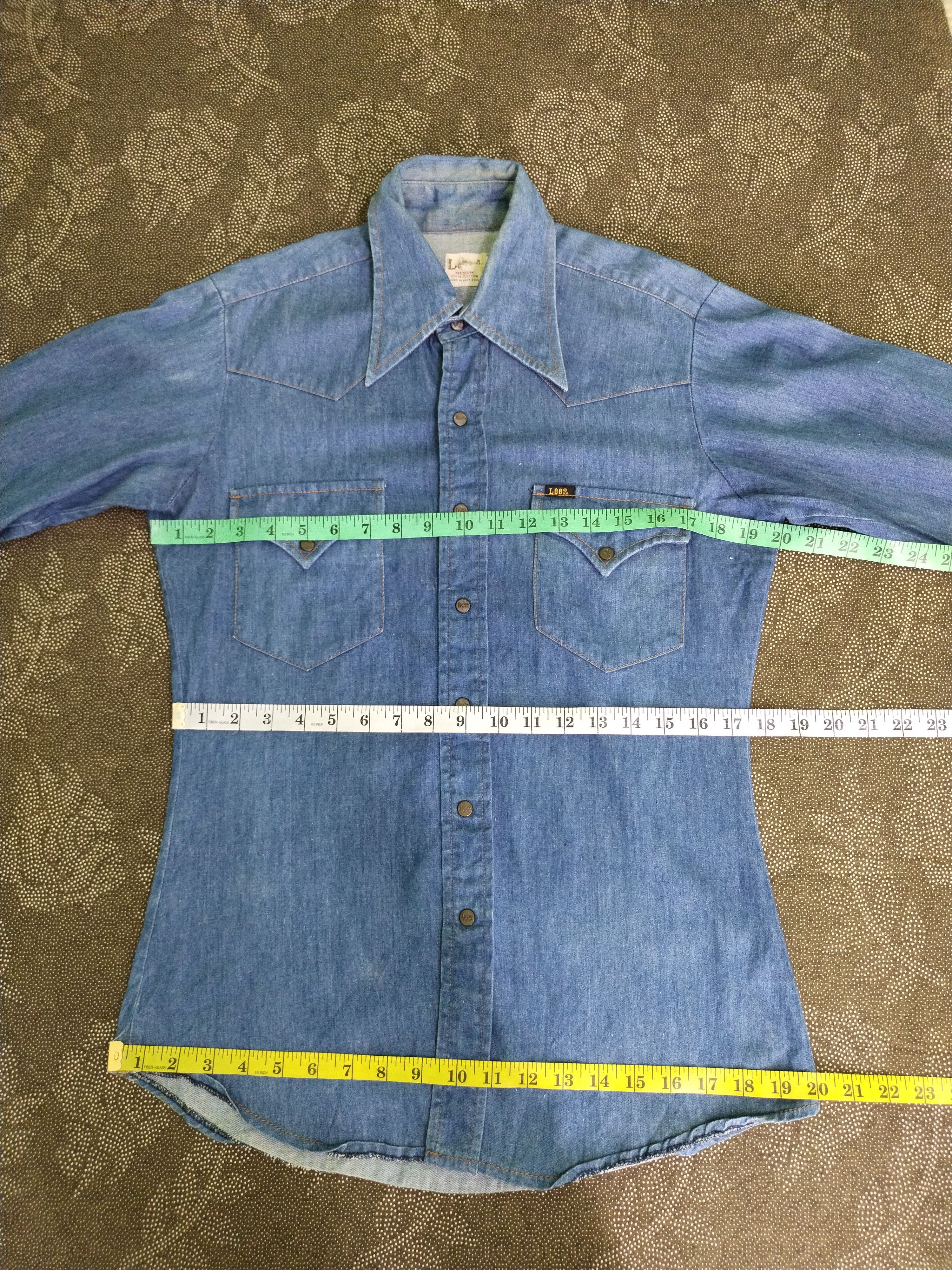 Lee × Vintage VTG 70S LEE M DENIM WESTERN SHIRT WITH PRESS STUD BUTTON Size US M / EU 48-50 / 2 - 14 Thumbnail