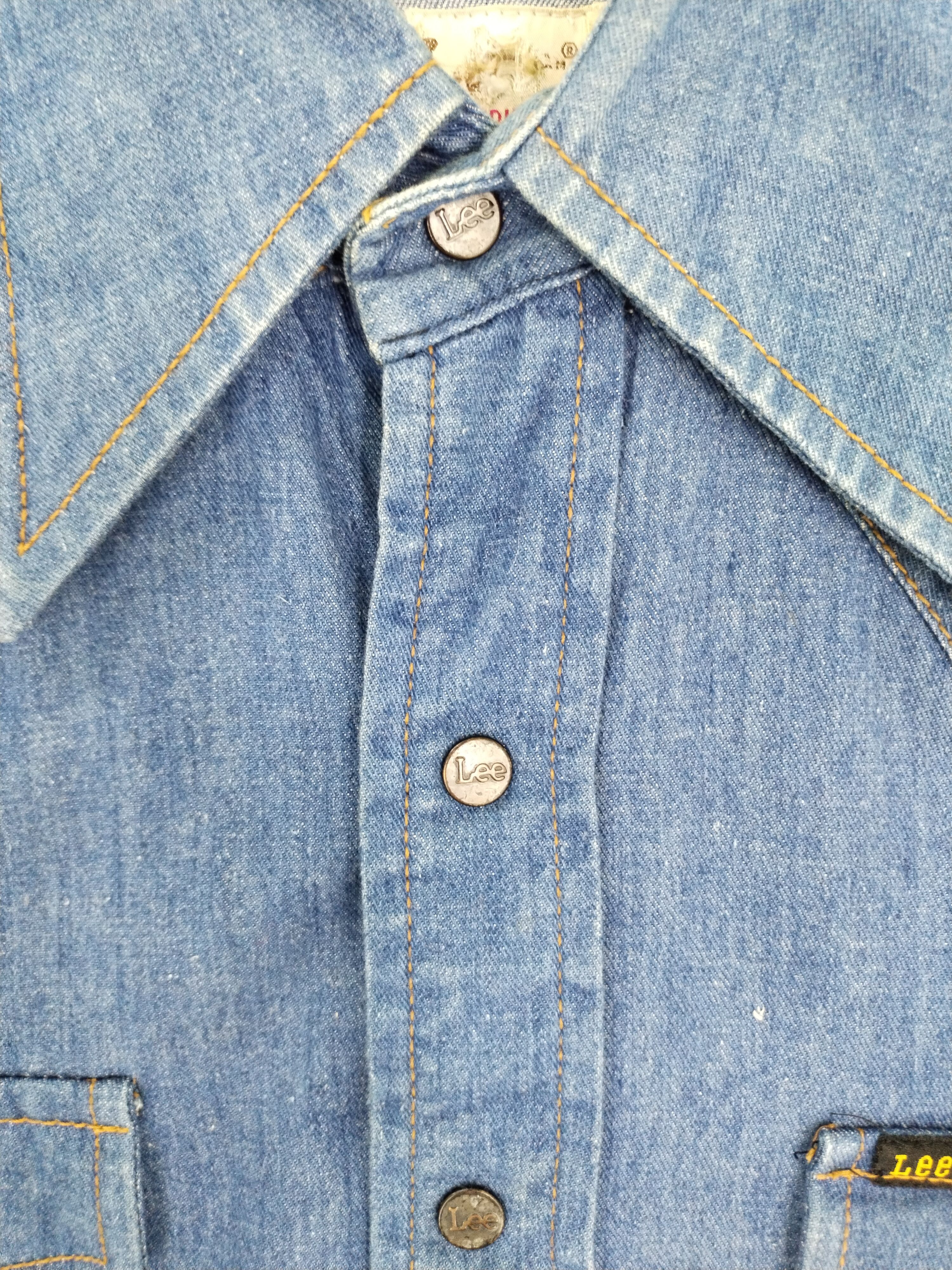Lee × Vintage VTG 70S LEE M DENIM WESTERN SHIRT WITH PRESS STUD BUTTON Size US M / EU 48-50 / 2 - 5 Thumbnail