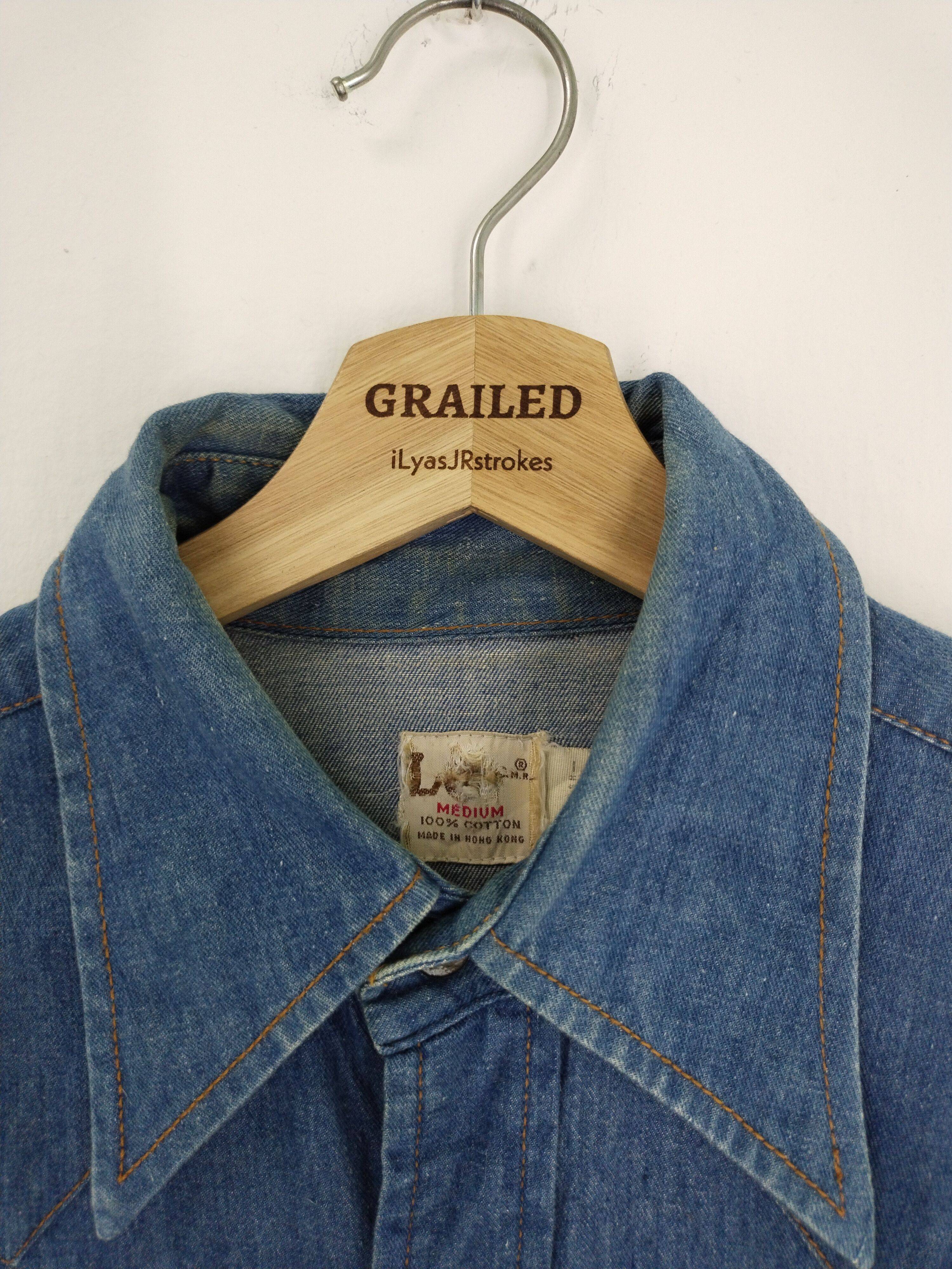 Lee × Vintage VTG 70S LEE M DENIM WESTERN SHIRT WITH PRESS STUD BUTTON Size US M / EU 48-50 / 2 - 17 Thumbnail