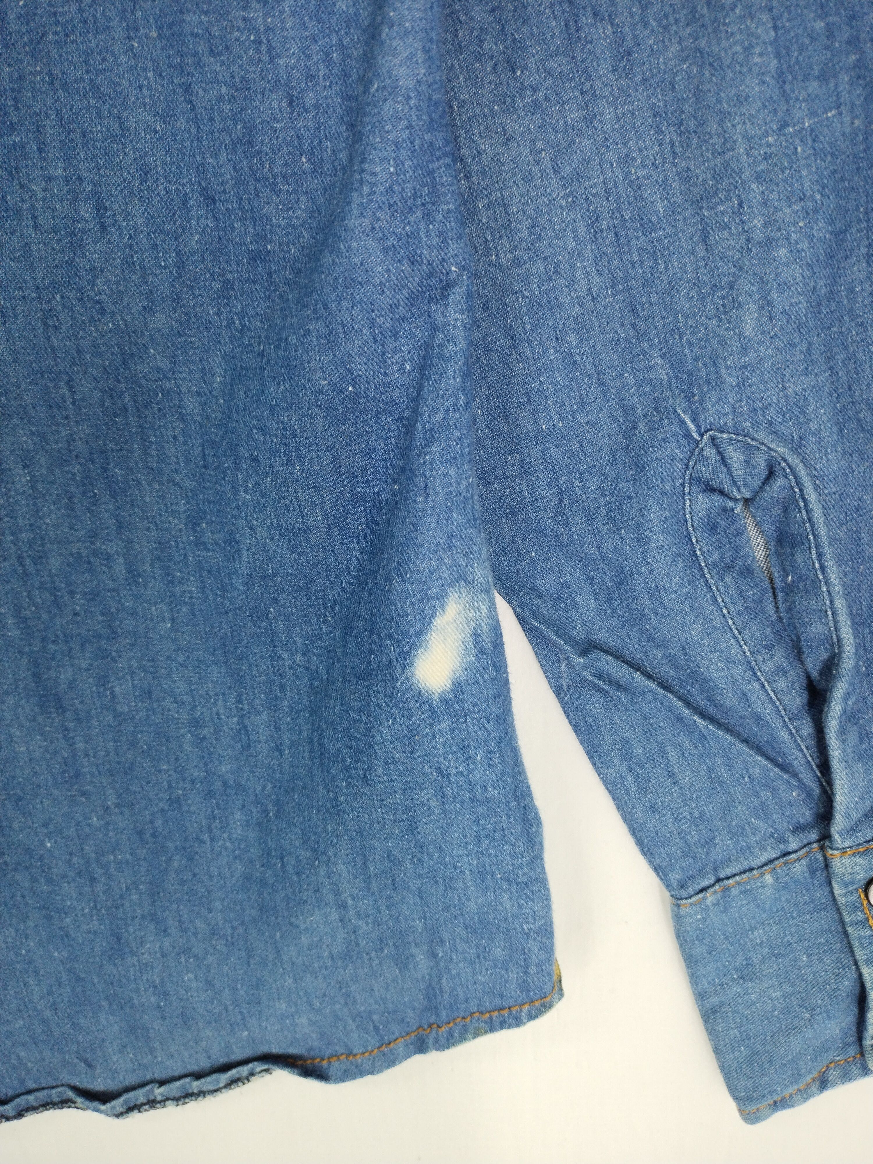 Lee × Vintage VTG 70S LEE M DENIM WESTERN SHIRT WITH PRESS STUD BUTTON Size US M / EU 48-50 / 2 - 8 Thumbnail