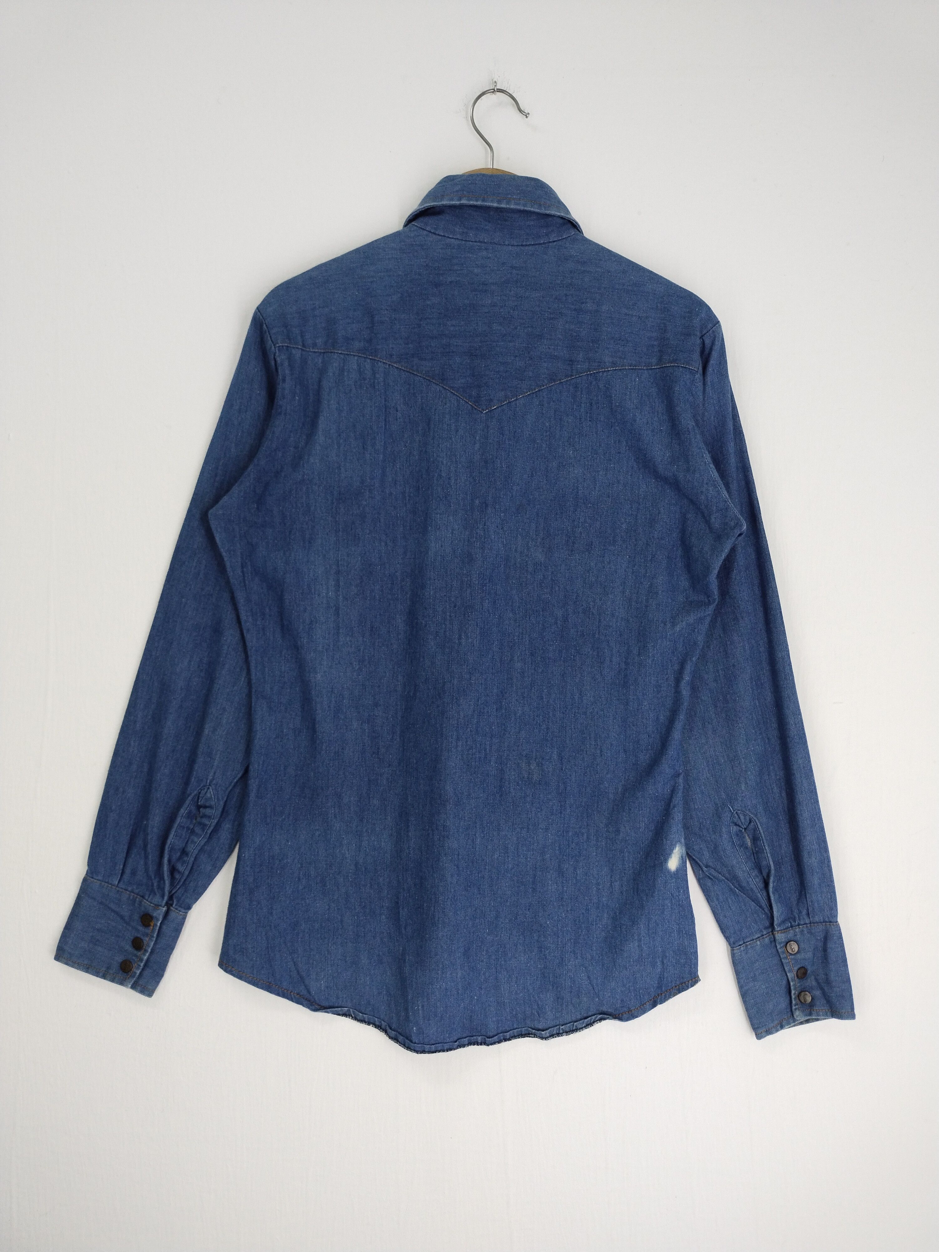 Lee × Vintage VTG 70S LEE M DENIM WESTERN SHIRT WITH PRESS STUD BUTTON Size US M / EU 48-50 / 2 - 7 Thumbnail