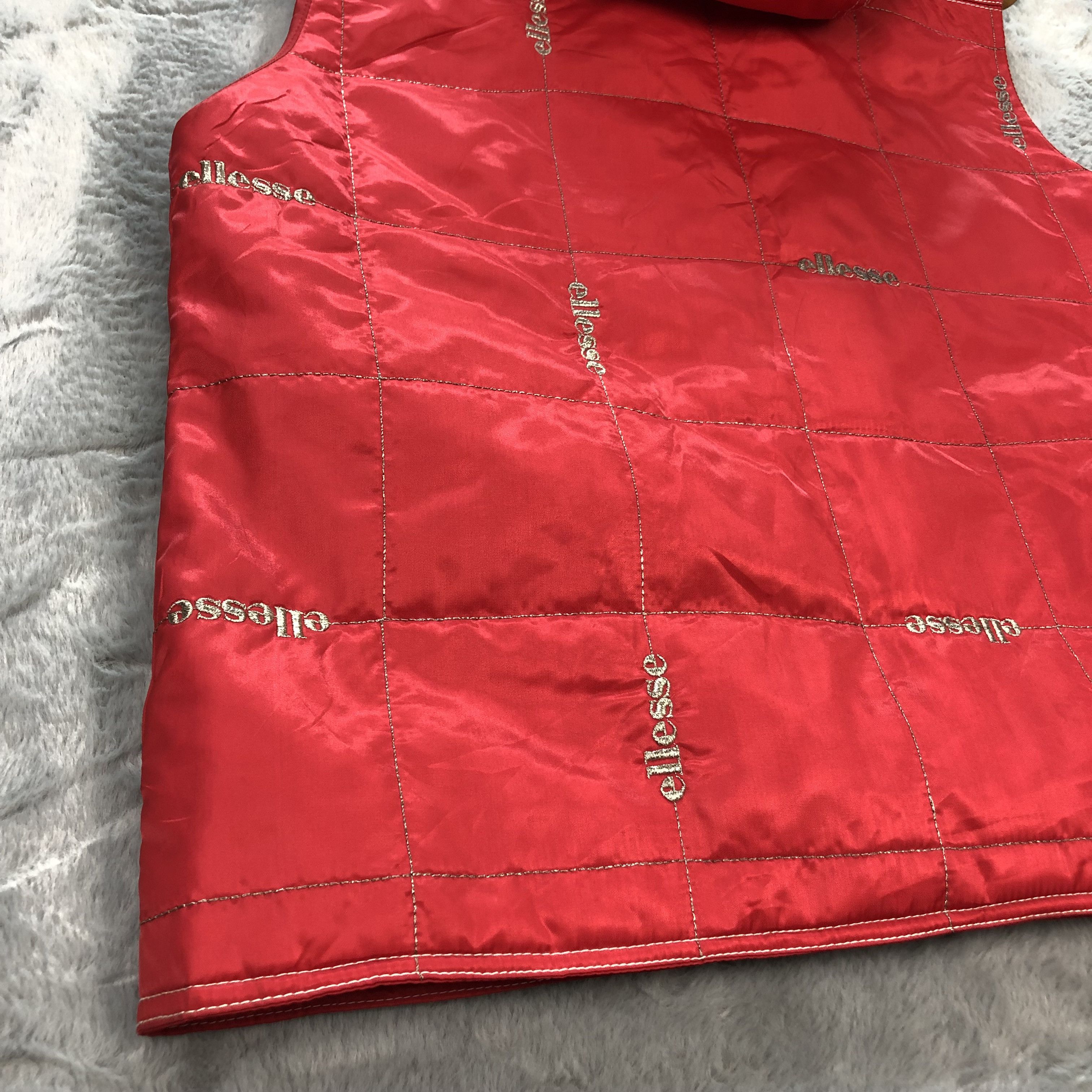 Ellesse Ellesse Embroidery Logo Hooded Red Vest #6316-60 Size S / US 4 / IT 40 - 13 Thumbnail