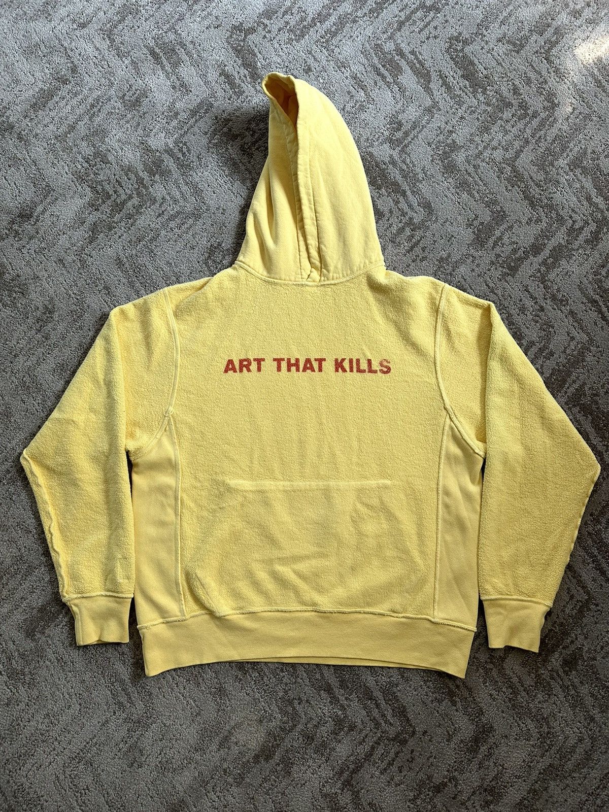 image of Gallery Dept Art That Kills Reversible Hoodie in Yellow, Men's (Size Large)