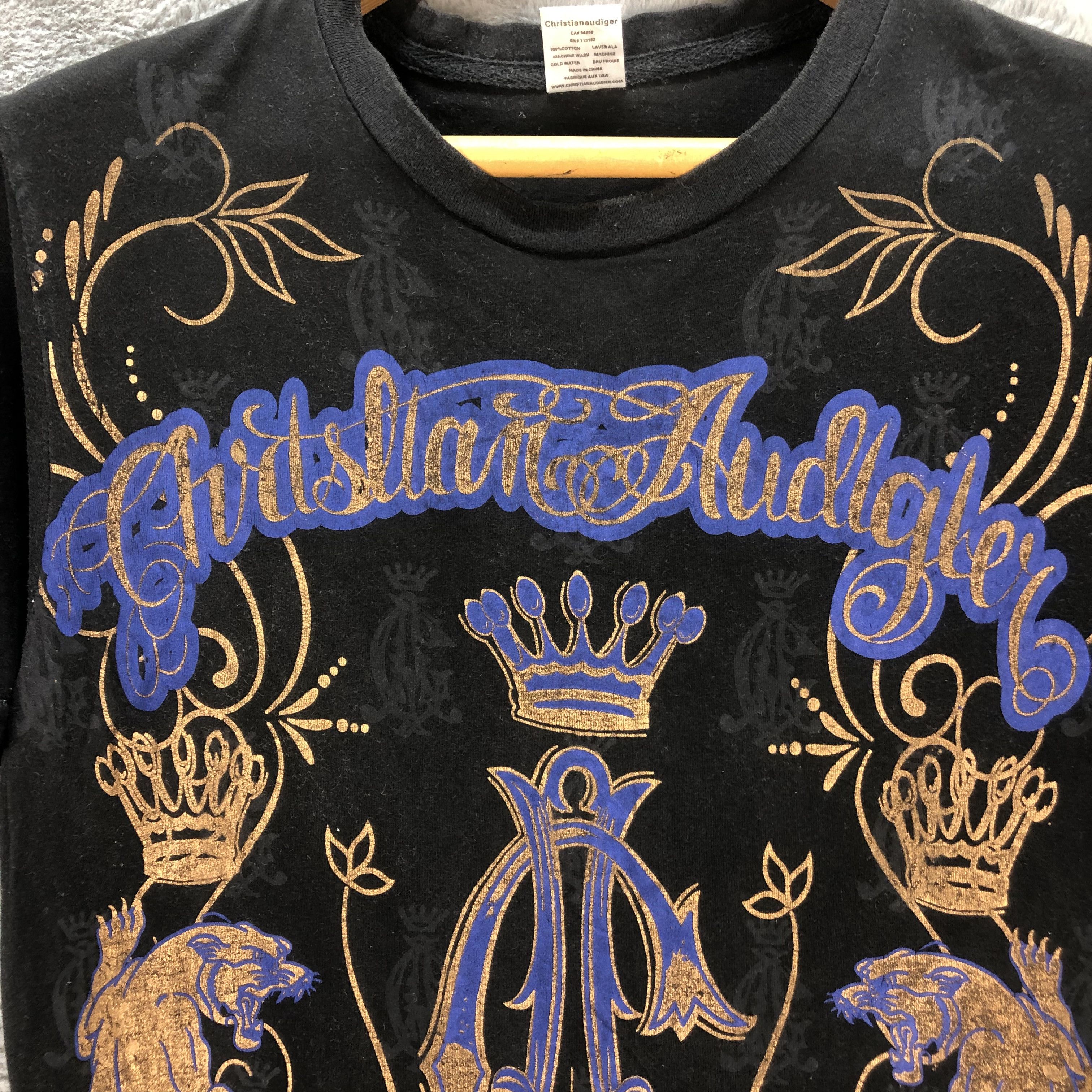 Christian Audigier Christian Audigier Los Angeles Hollywood Printed T #6306-59 Size M / US 6-8 / IT 42-44 - 3 Thumbnail