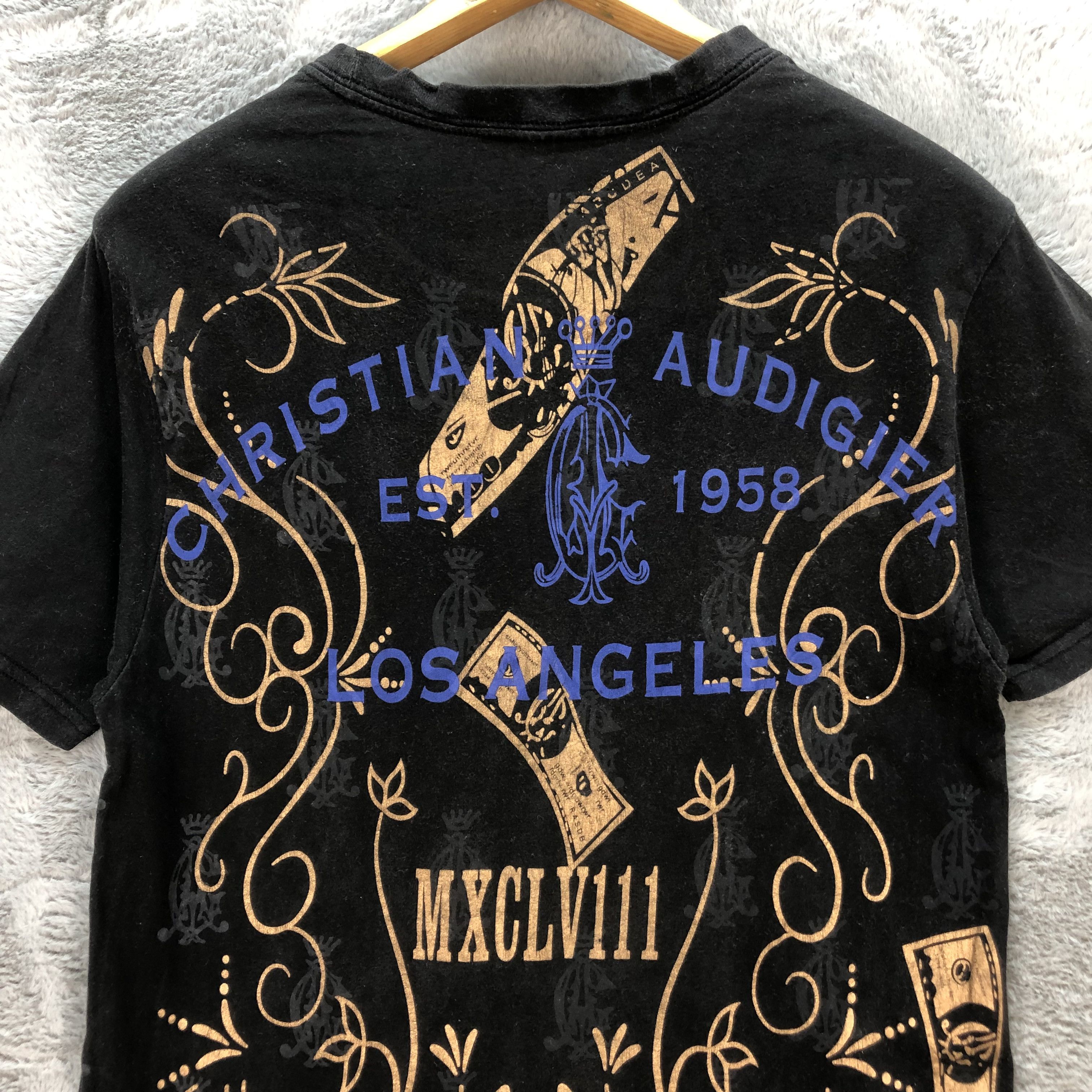 Christian Audigier Christian Audigier Los Angeles Hollywood Printed T #6306-59 Size M / US 6-8 / IT 42-44 - 10 Thumbnail
