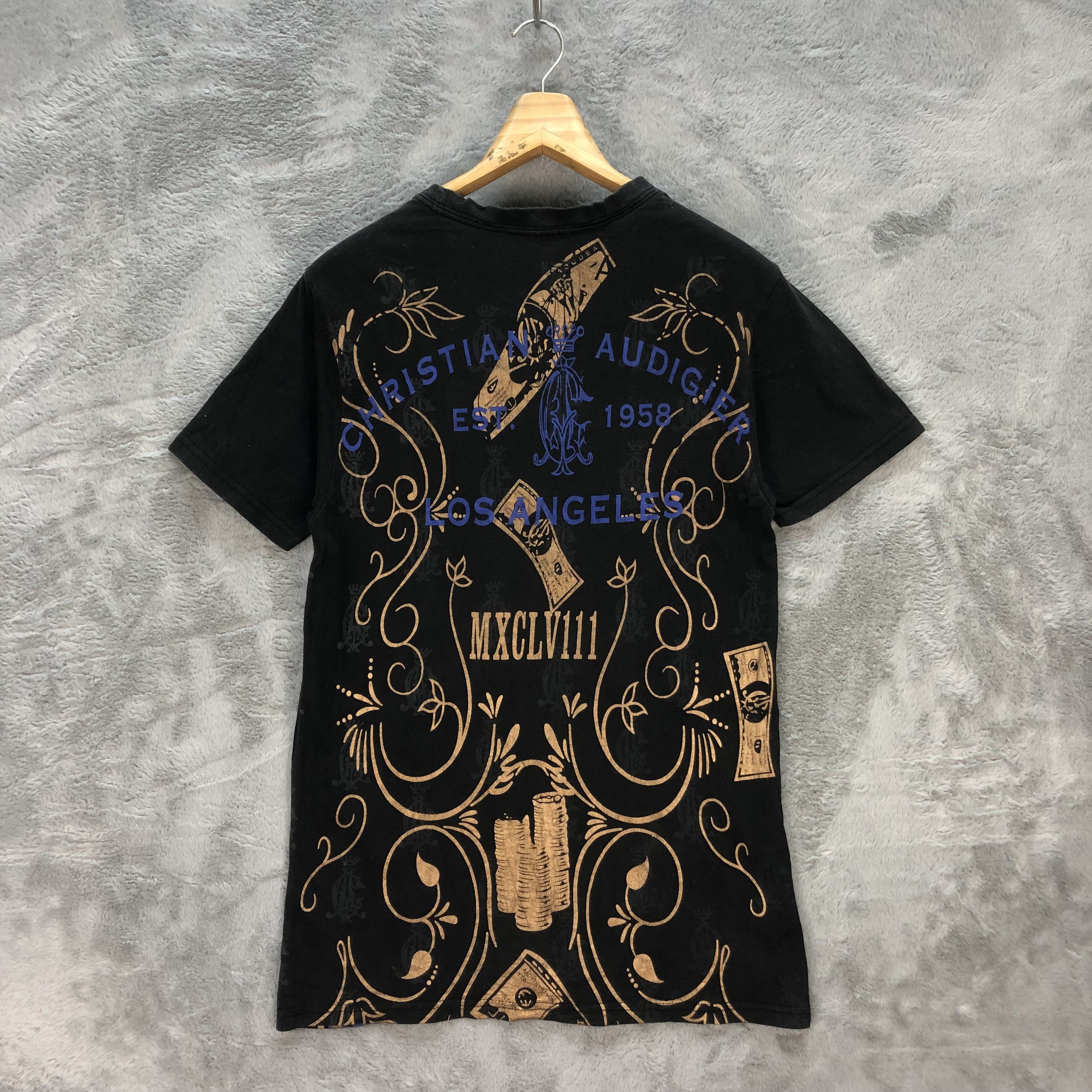 Christian Audigier Christian Audigier Los Angeles Hollywood Printed T #6306-59 Size M / US 6-8 / IT 42-44 - 9 Thumbnail