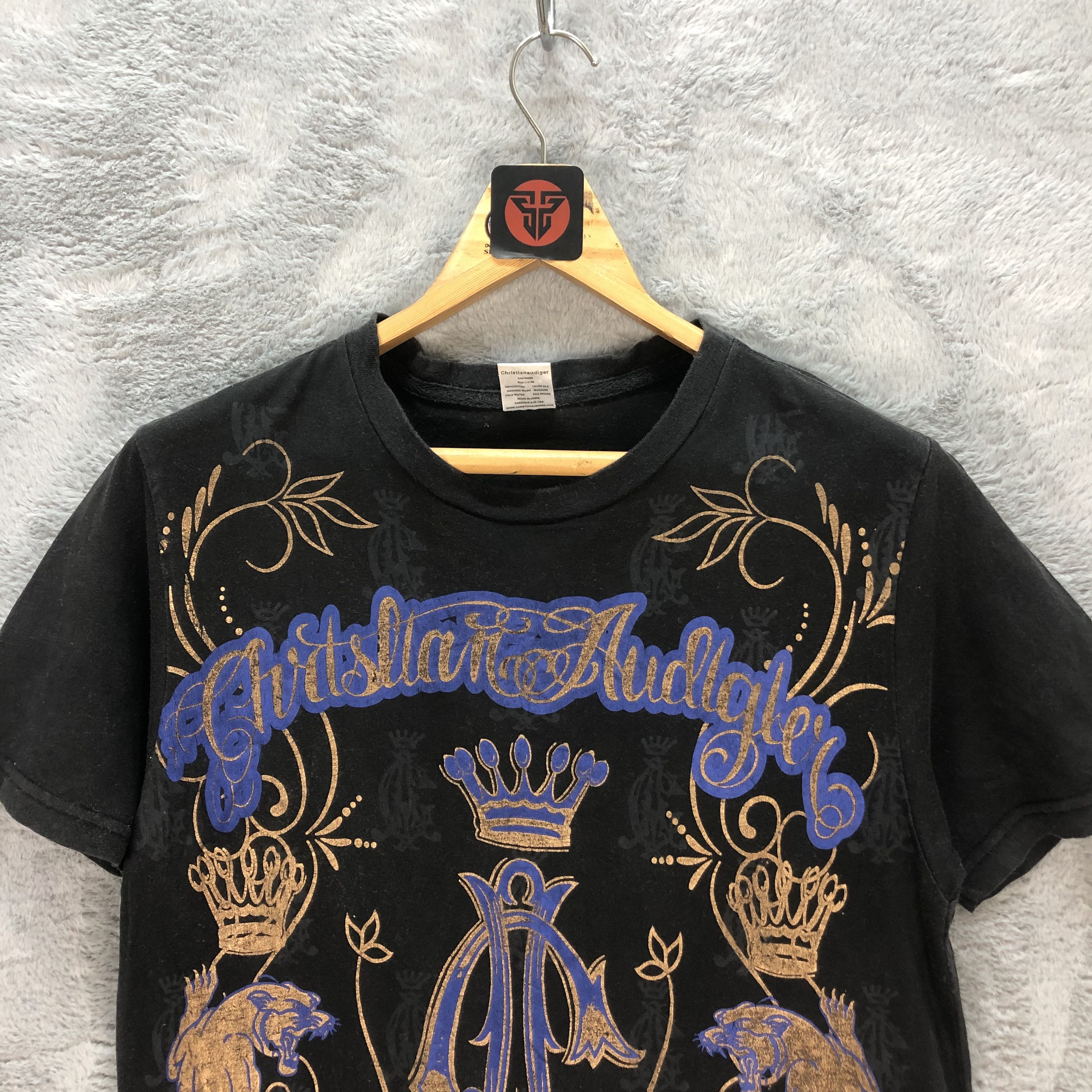 Christian Audigier Christian Audigier Los Angeles Hollywood Printed T #6306-59 Size M / US 6-8 / IT 42-44 - 2 Thumbnail