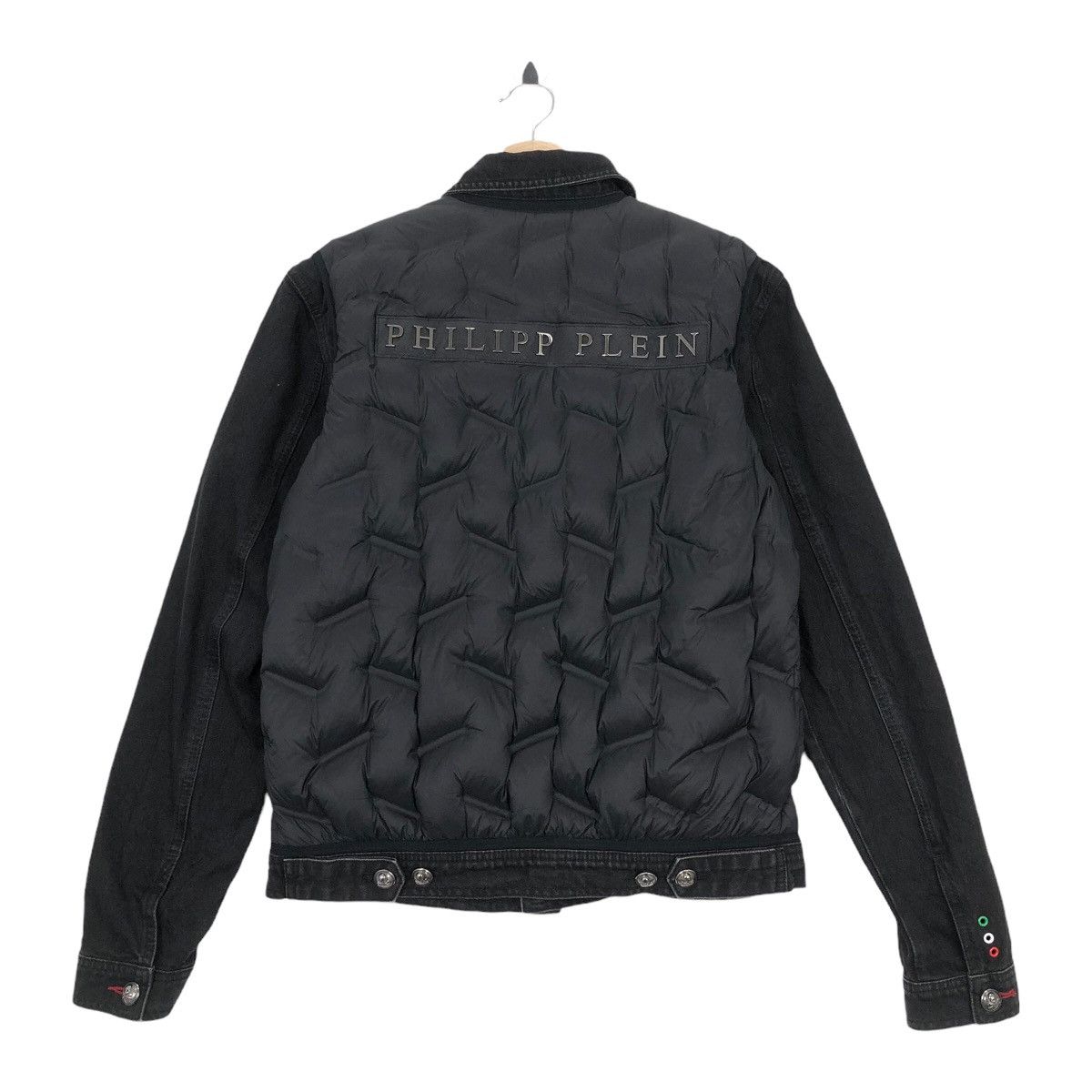 Philipp Plein Rare PHILIPP PLEIN HOMME Puffer Denim Jacket Puffer Trench Size US M / EU 48-50 / 2 - 1 Thumbnail