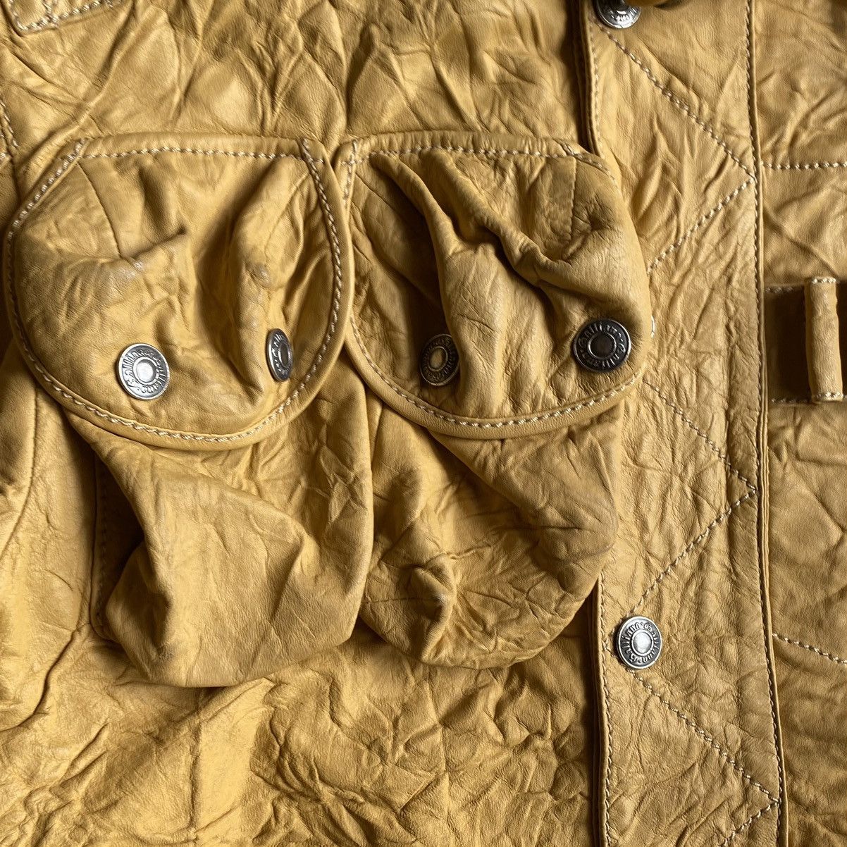 John Galliano Fall05 Runway Wrinkle Leather 3D Cargo Jacket Size US M / EU 48-50 / 2 - 6 Thumbnail