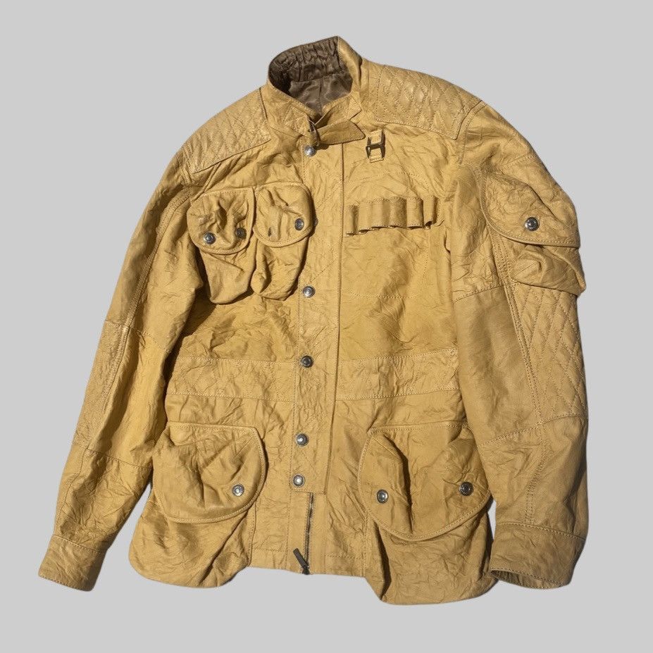 John Galliano Fall05 Runway Wrinkle Leather 3D Cargo Jacket Size US M / EU 48-50 / 2 - 3 Thumbnail