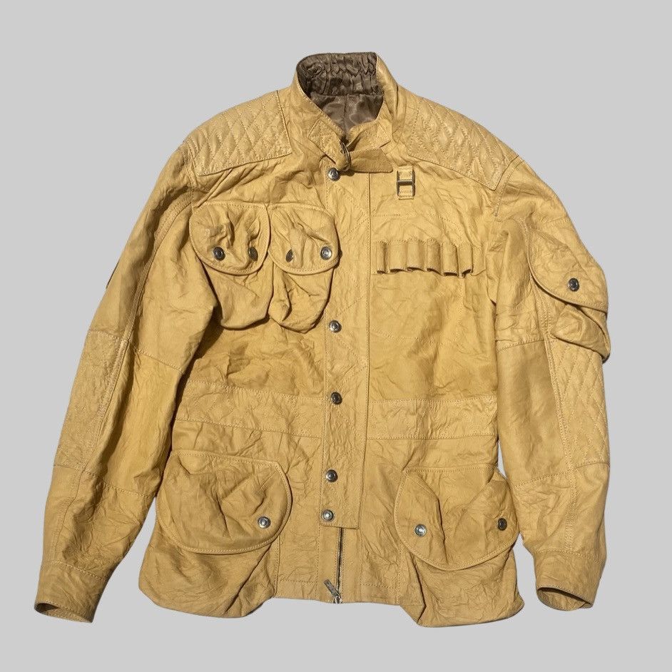 John Galliano Fall05 Runway Wrinkle Leather 3D Cargo Jacket Size US M / EU 48-50 / 2 - 4 Thumbnail