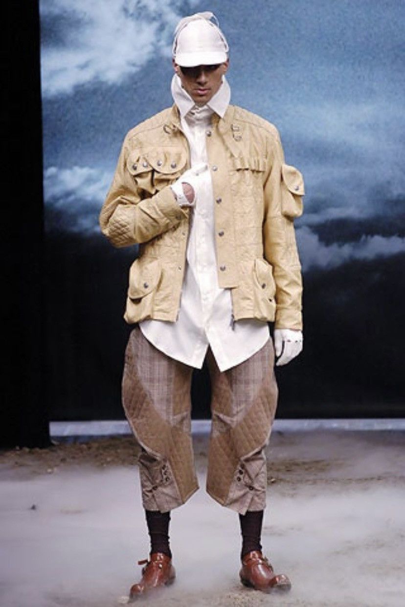 John Galliano Fall05 Runway Wrinkle Leather 3D Cargo Jacket Size US M / EU 48-50 / 2 - 1 Thumbnail