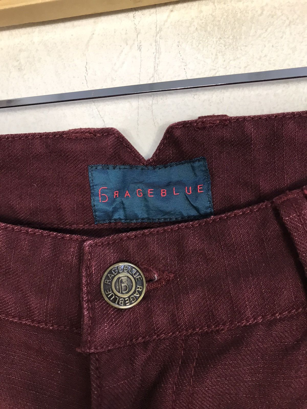 Japanese Brand × Vintage Vintage Grage Blue Casual Pants Zipper Style Size US 31 - 8 Thumbnail
