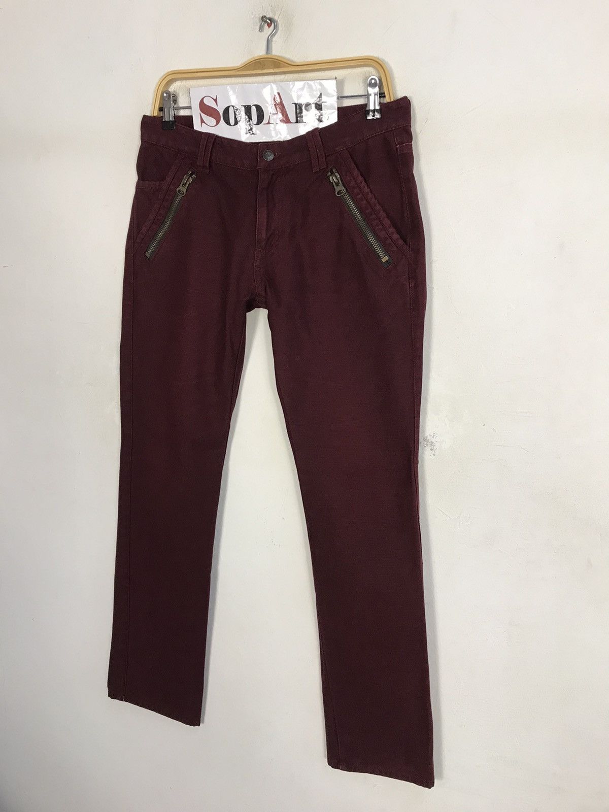 Japanese Brand × Vintage Vintage Grage Blue Casual Pants Zipper Style Size US 31 - 4 Thumbnail