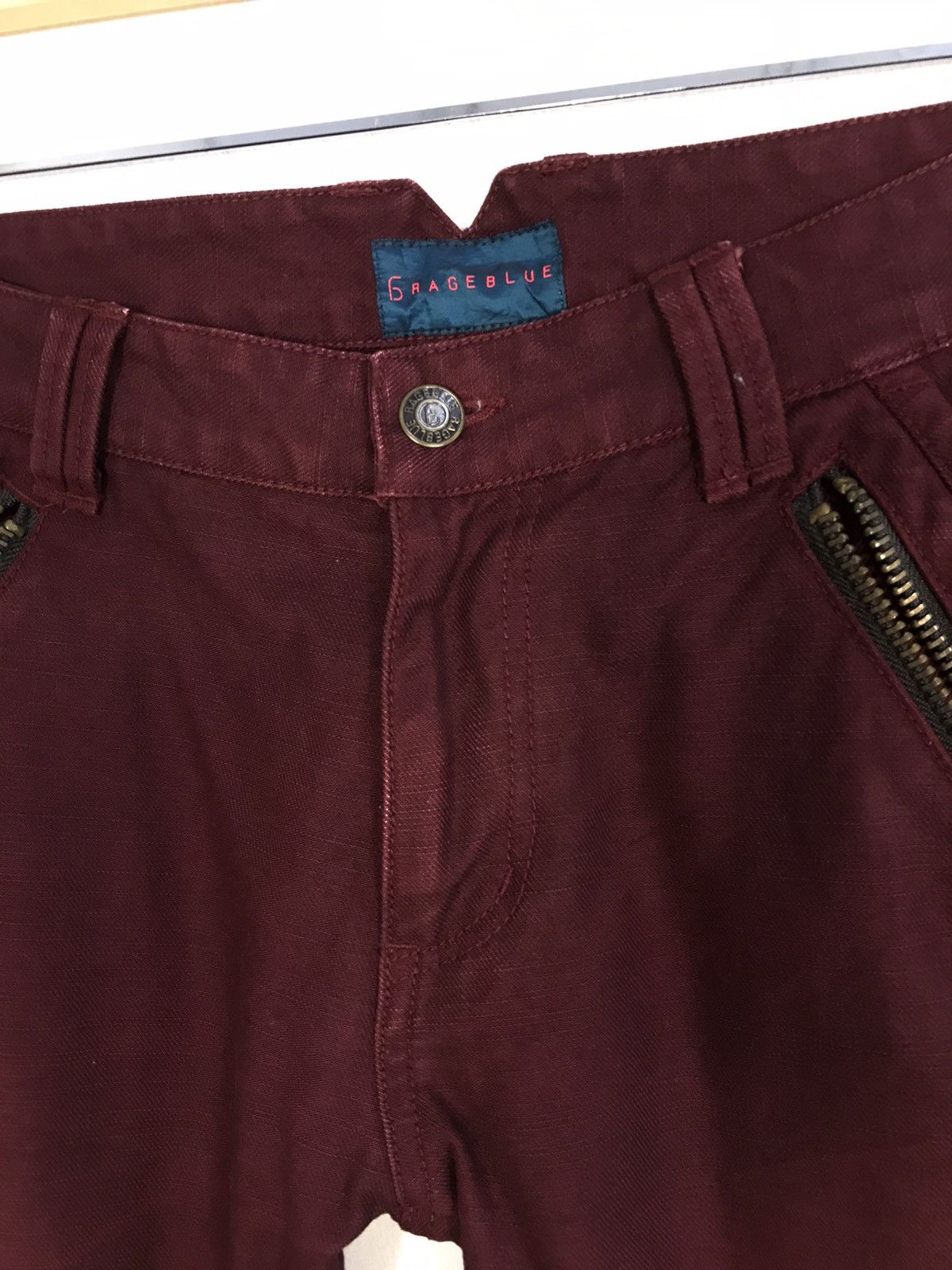 Japanese Brand × Vintage Vintage Grage Blue Casual Pants Zipper Style Size US 31 - 7 Thumbnail