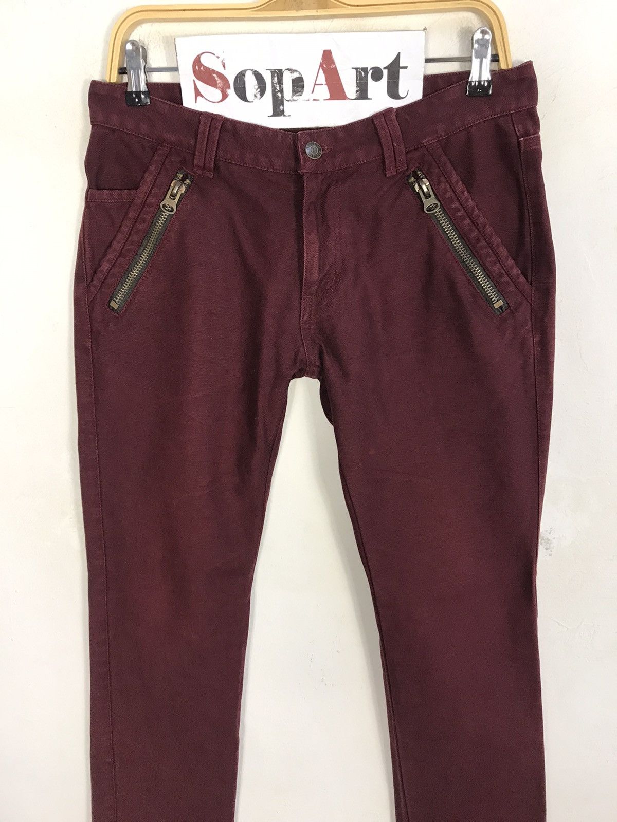 Japanese Brand × Vintage Vintage Grage Blue Casual Pants Zipper Style Size US 31 - 3 Thumbnail