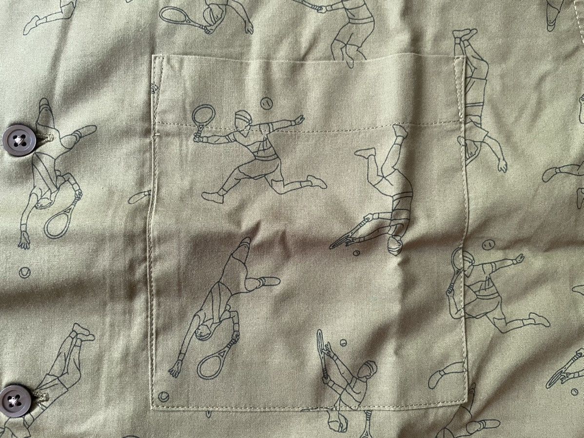 JW Anderson × Uniqlo Medium Open Collar Olive Green Tennis Dress Shirt Up Size US M / EU 48-50 / 2 - 8 Thumbnail