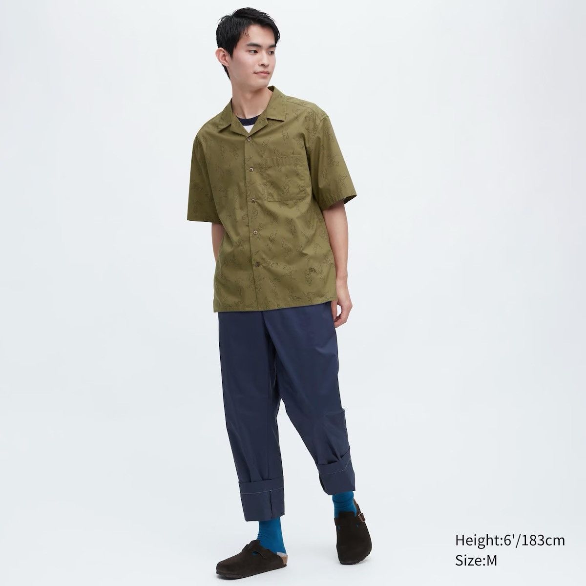 JW Anderson × Uniqlo Medium Open Collar Olive Green Tennis Dress Shirt Up Size US M / EU 48-50 / 2 - 10 Thumbnail