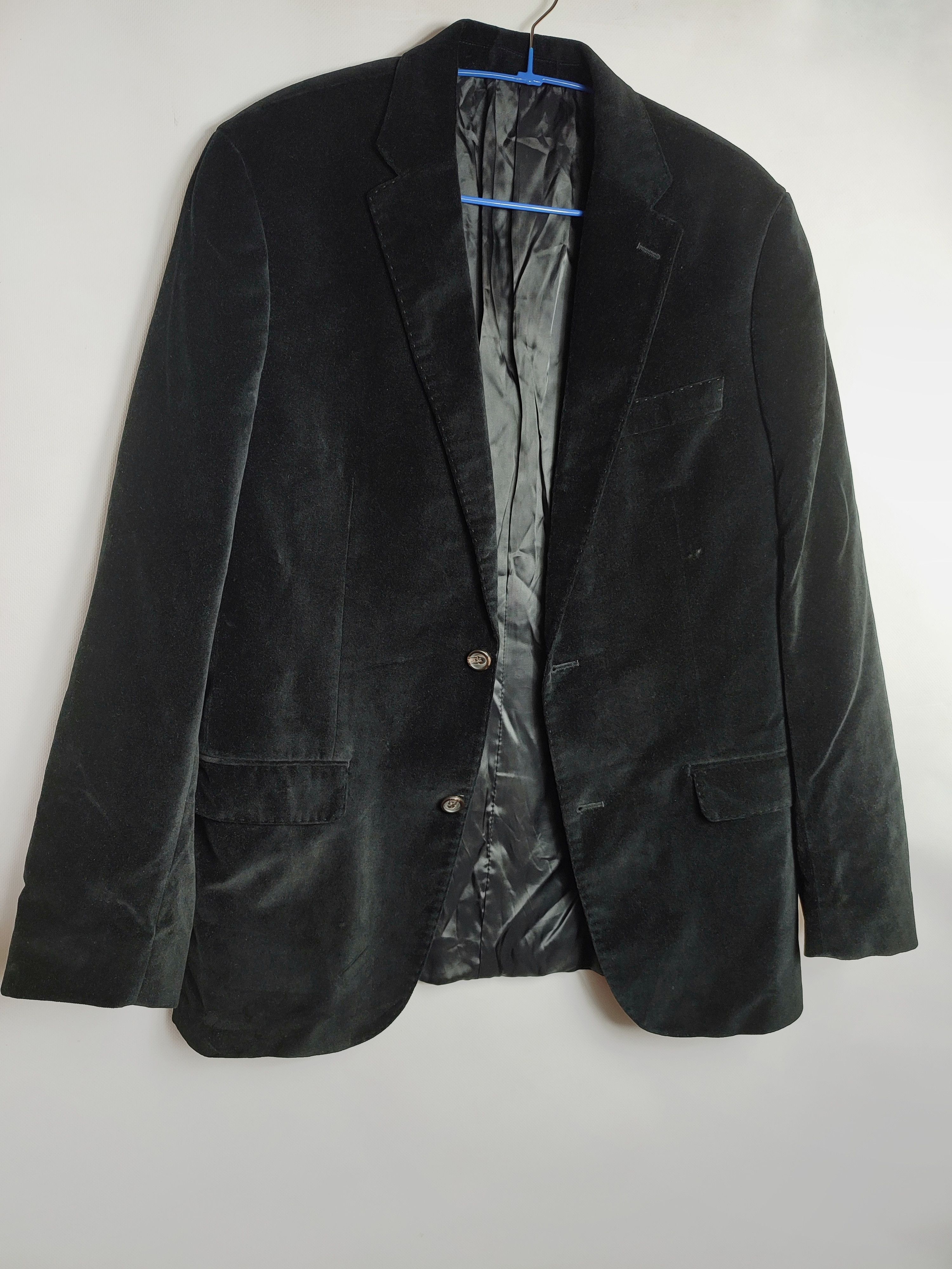 Lauren Ralph Lauren LRL Ralph Lauren Velour Black Blazer Size 48R - 2 Thumbnail
