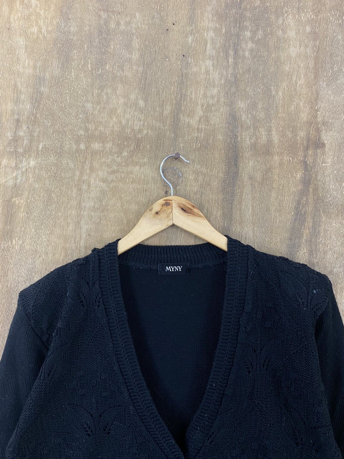 Homespun Knitwear DL Myny Black Cardigan Knitwear Like Kurt Cobain #A1272 Size US S / EU 44-46 / 1 - 3 Thumbnail