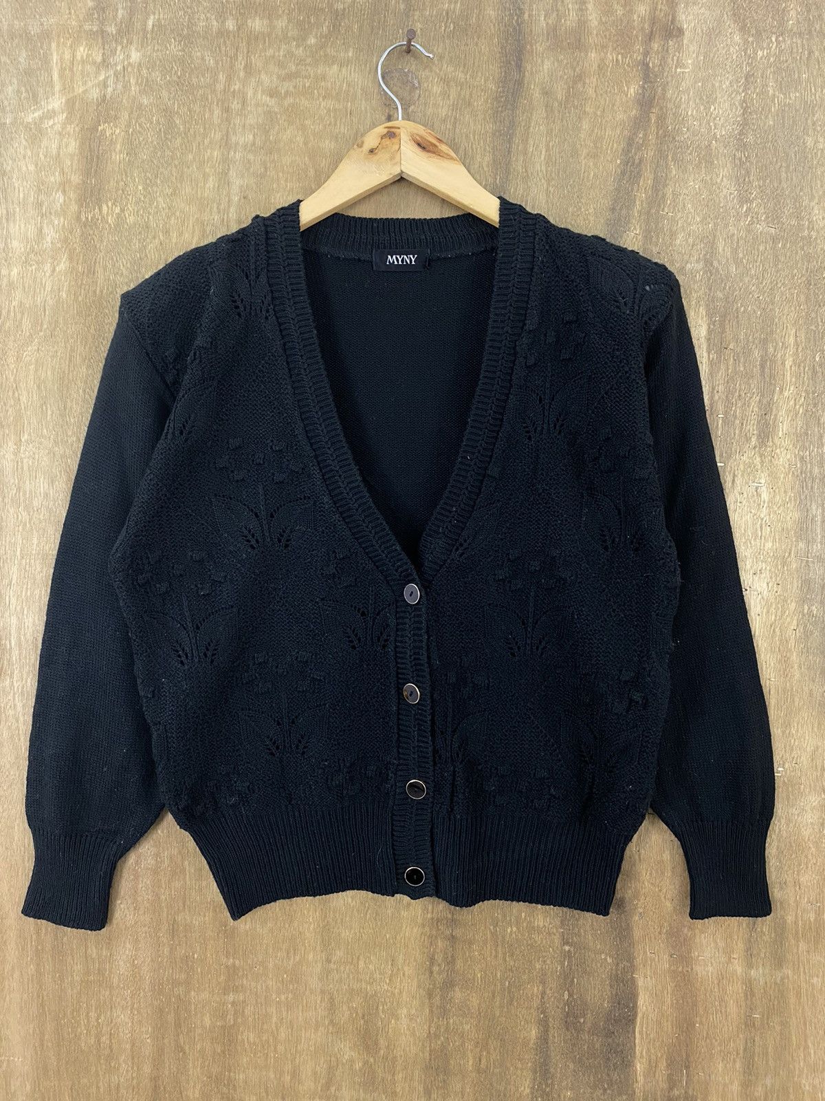 Homespun Knitwear DL Myny Black Cardigan Knitwear Like Kurt Cobain #A1272 Size US S / EU 44-46 / 1 - 1 Thumbnail
