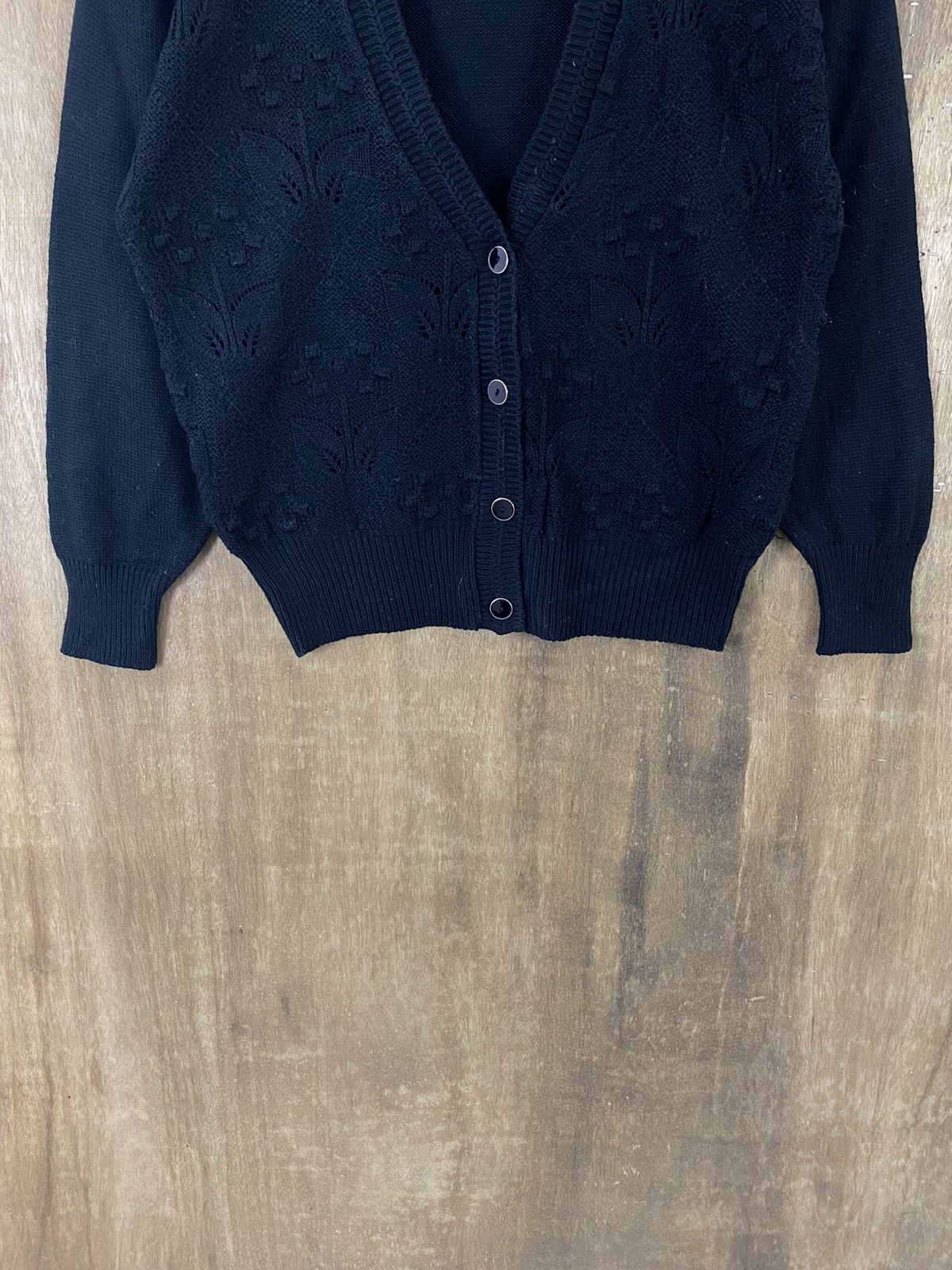 Homespun Knitwear DL Myny Black Cardigan Knitwear Like Kurt Cobain #A1272 Size US S / EU 44-46 / 1 - 4 Thumbnail
