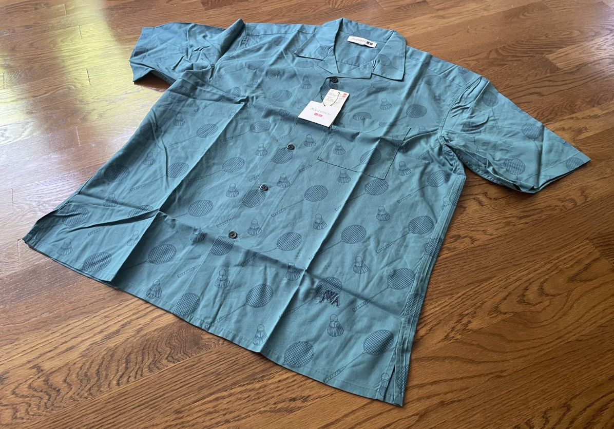 JW Anderson × Uniqlo Medium Open Collar Blue Badminton Tennis Dress Shirt Up Size US M / EU 48-50 / 2 - 2 Thumbnail